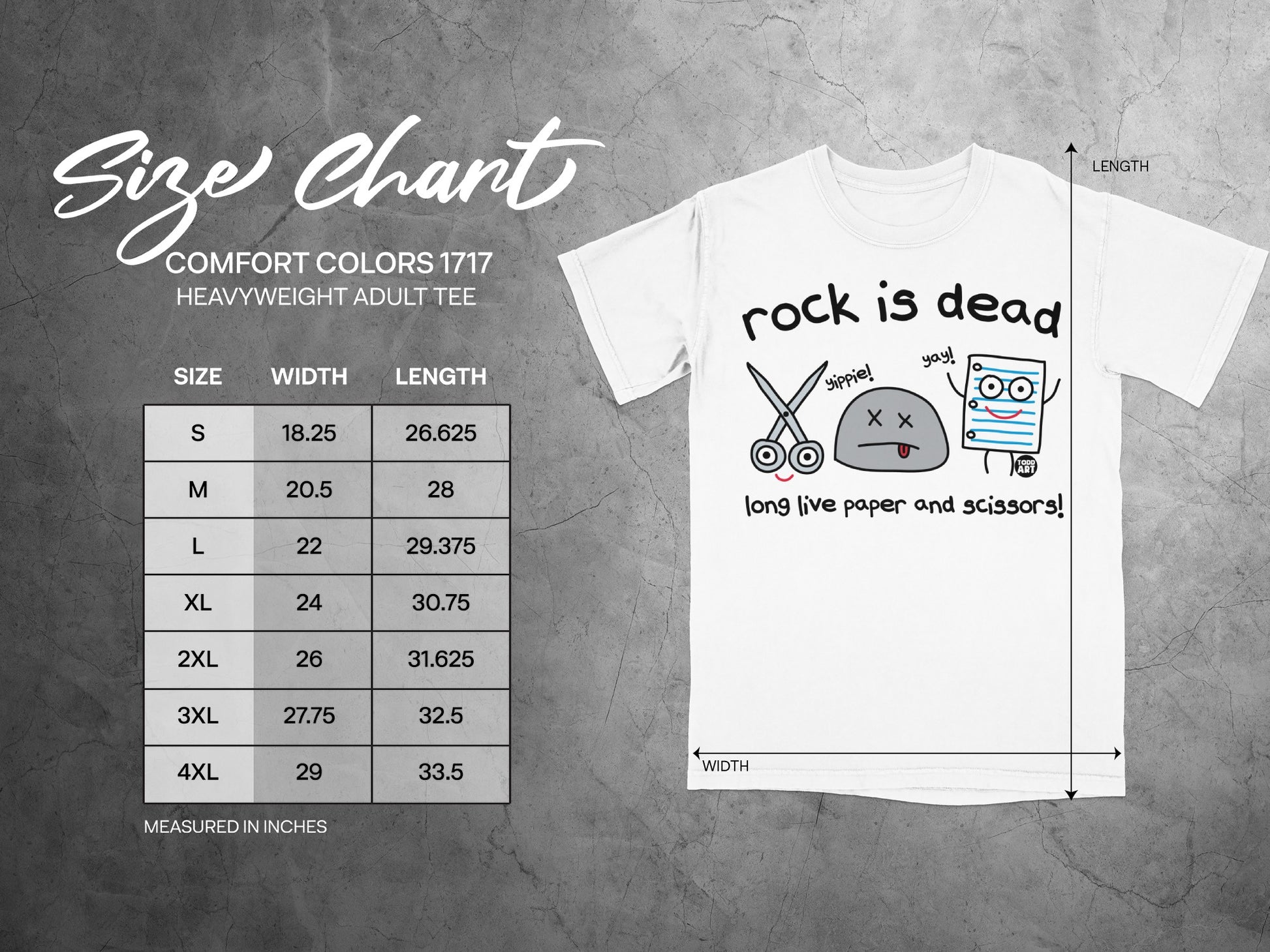 Rock is Dead Long Live Paper Scissors product type