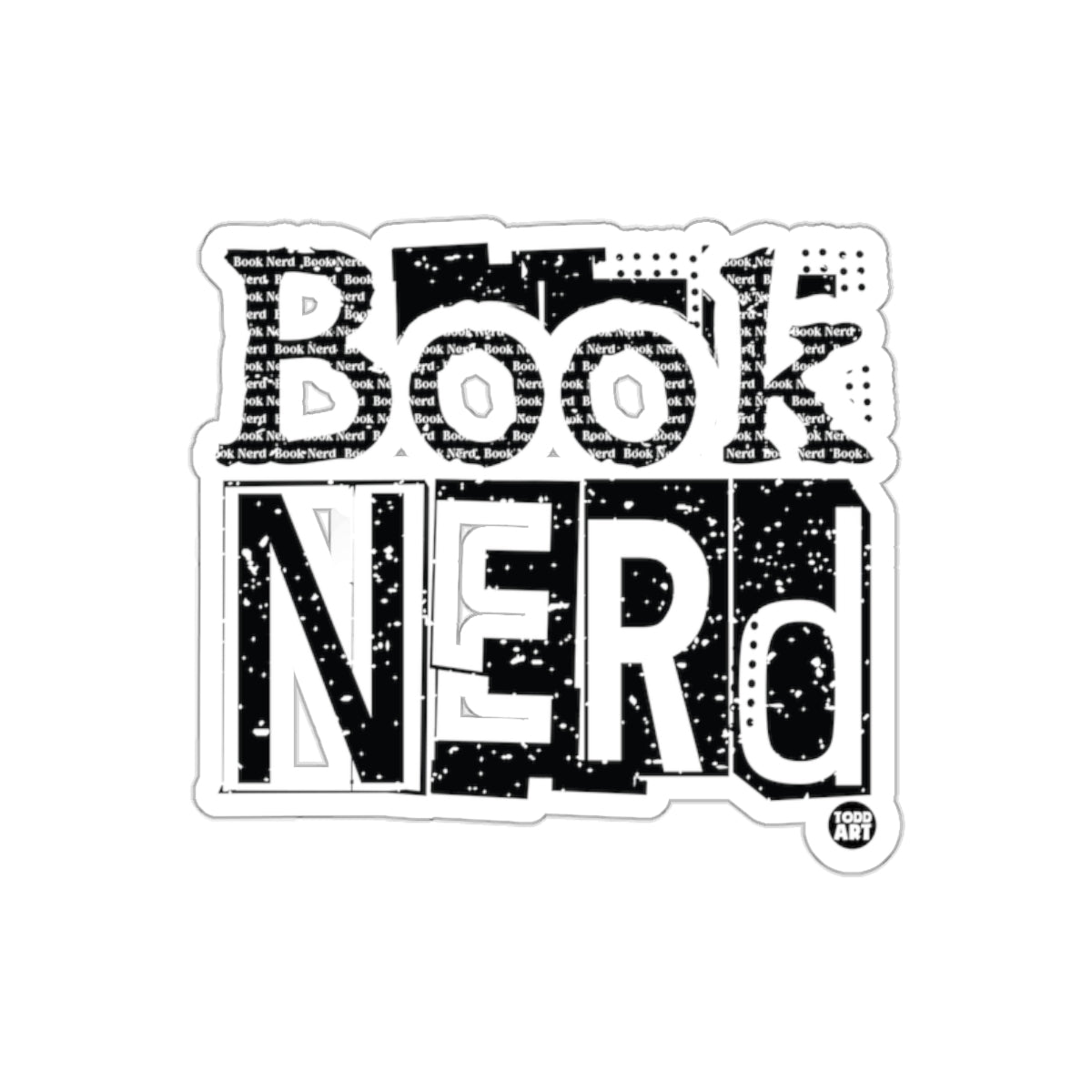 Book Nerd Bold Artistic Design With Todd Art Logo sticker