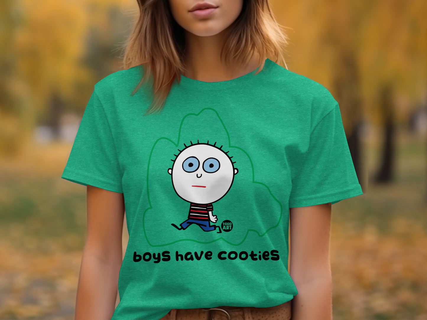 Boys Have Cooties Graphic Tee Shirt