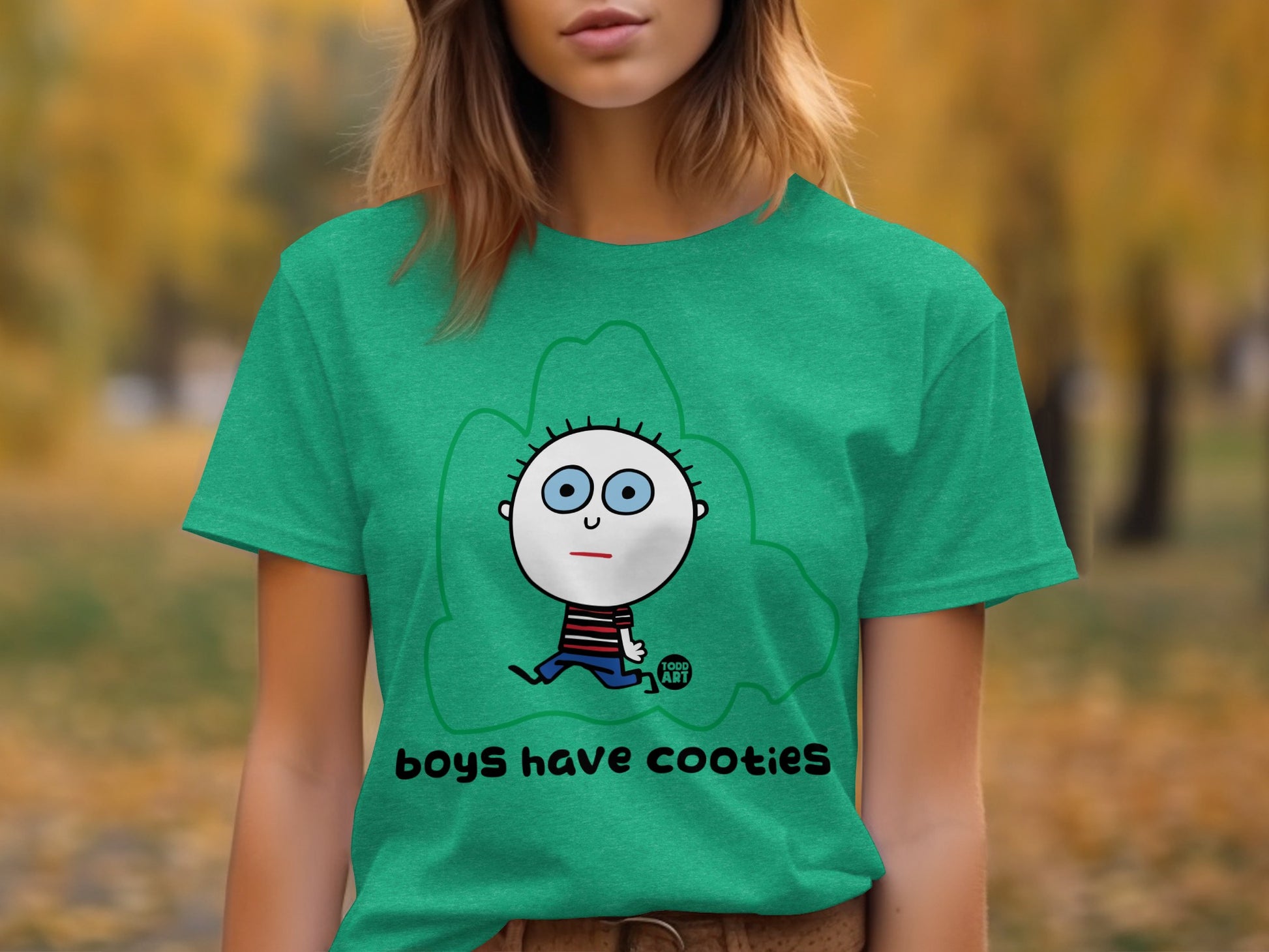 Boys Have Cooties Graphic Tee Shirt