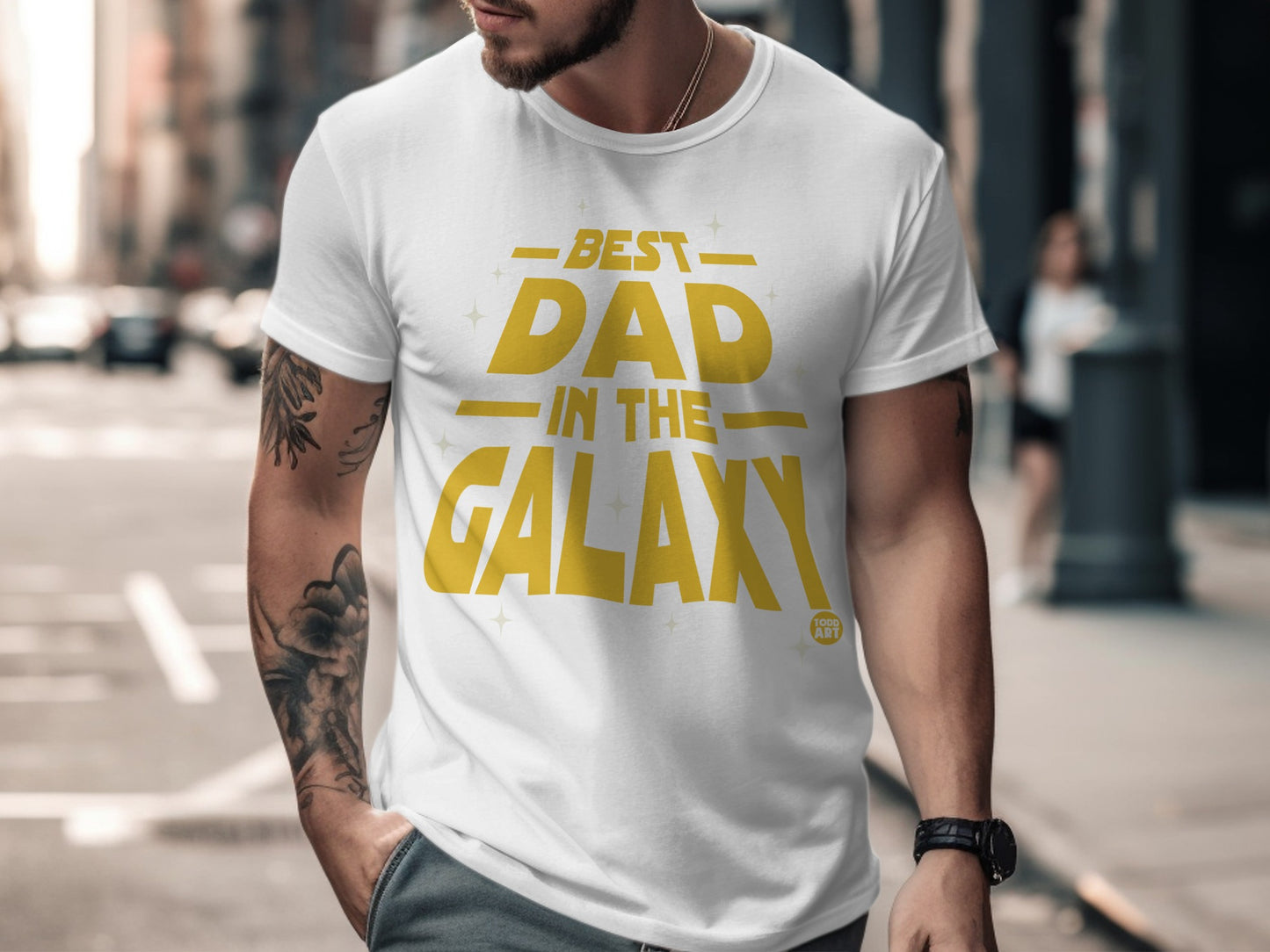 Best Dad In The Galaxy T-Shirt for Father's Day Gift
