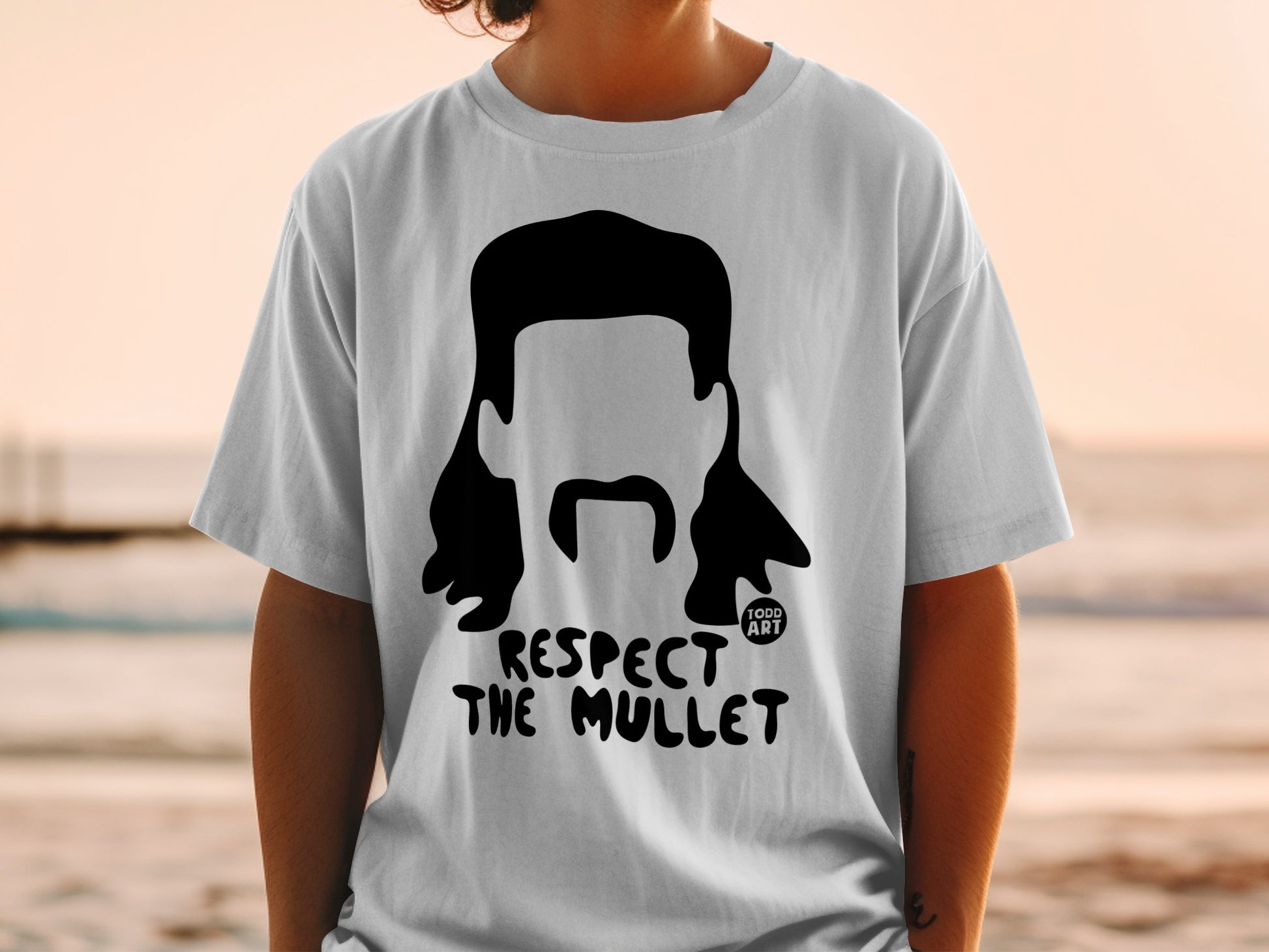 Mullet Haircut Design Respect The Mullet T-Shirt