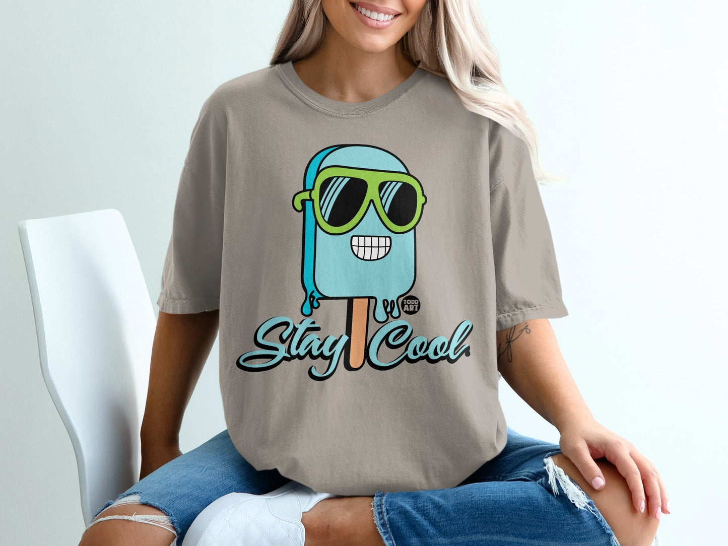 Stay Cool Ice Pop Cartoon T-Shirt for Trendy Style