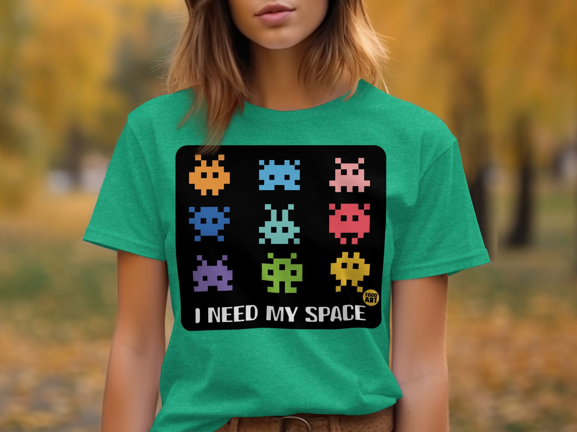 Retro Space Invaders I Need My Space T-shirt