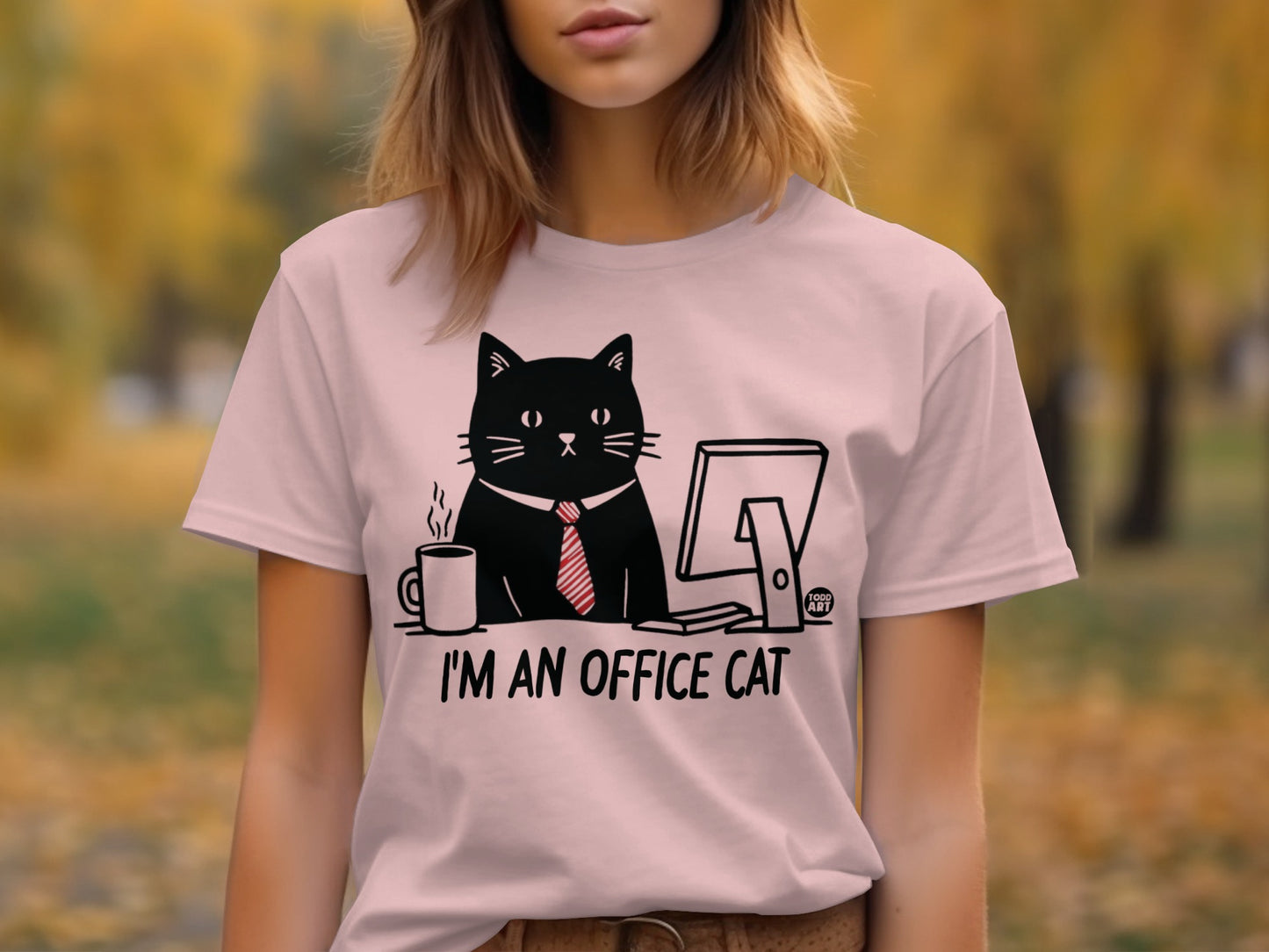 I'm An Office Cat Funny Graphic Tee for Cat Lovers
