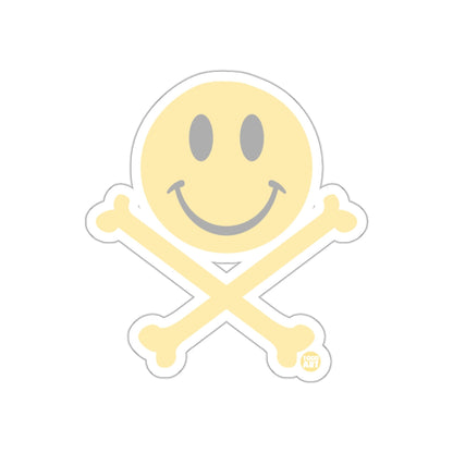Smiley Face and Crossbones Design Sticker product