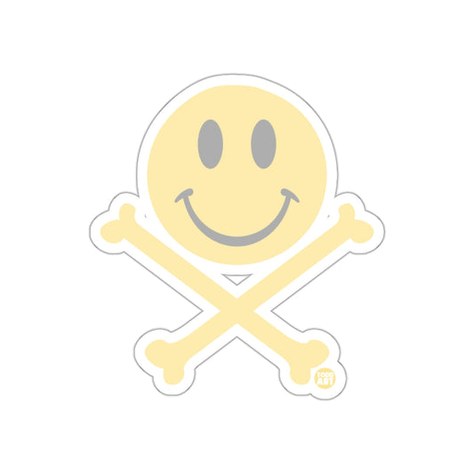 Smiley Face and Crossbones Design Sticker product