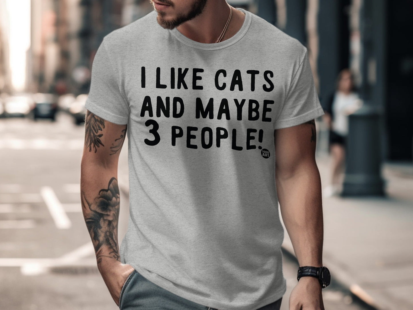 I Like Cats And Maybe 3 People Short Sleeve T-shirt