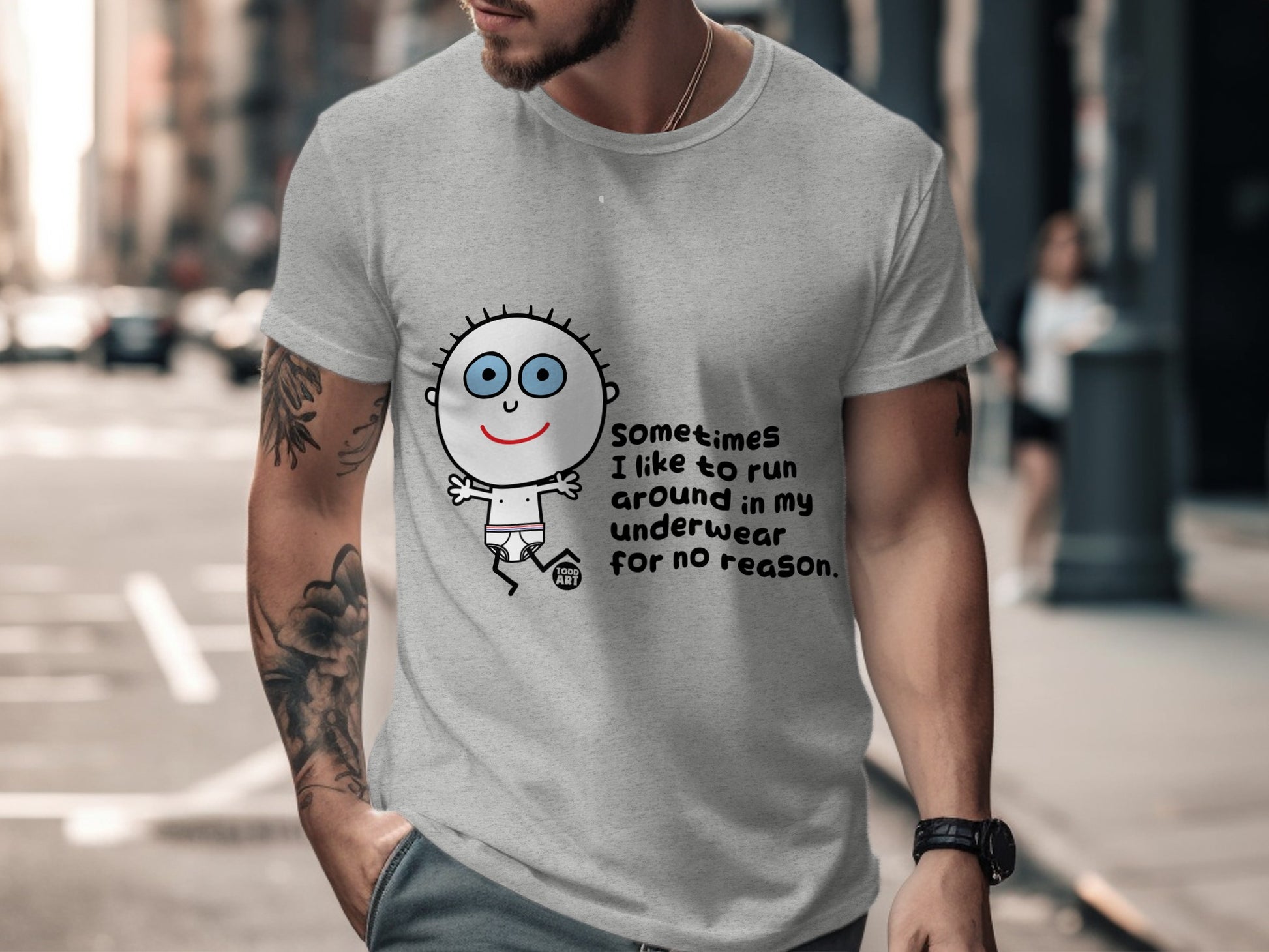 Sometimes I Like To Run Around Funny T-shirt