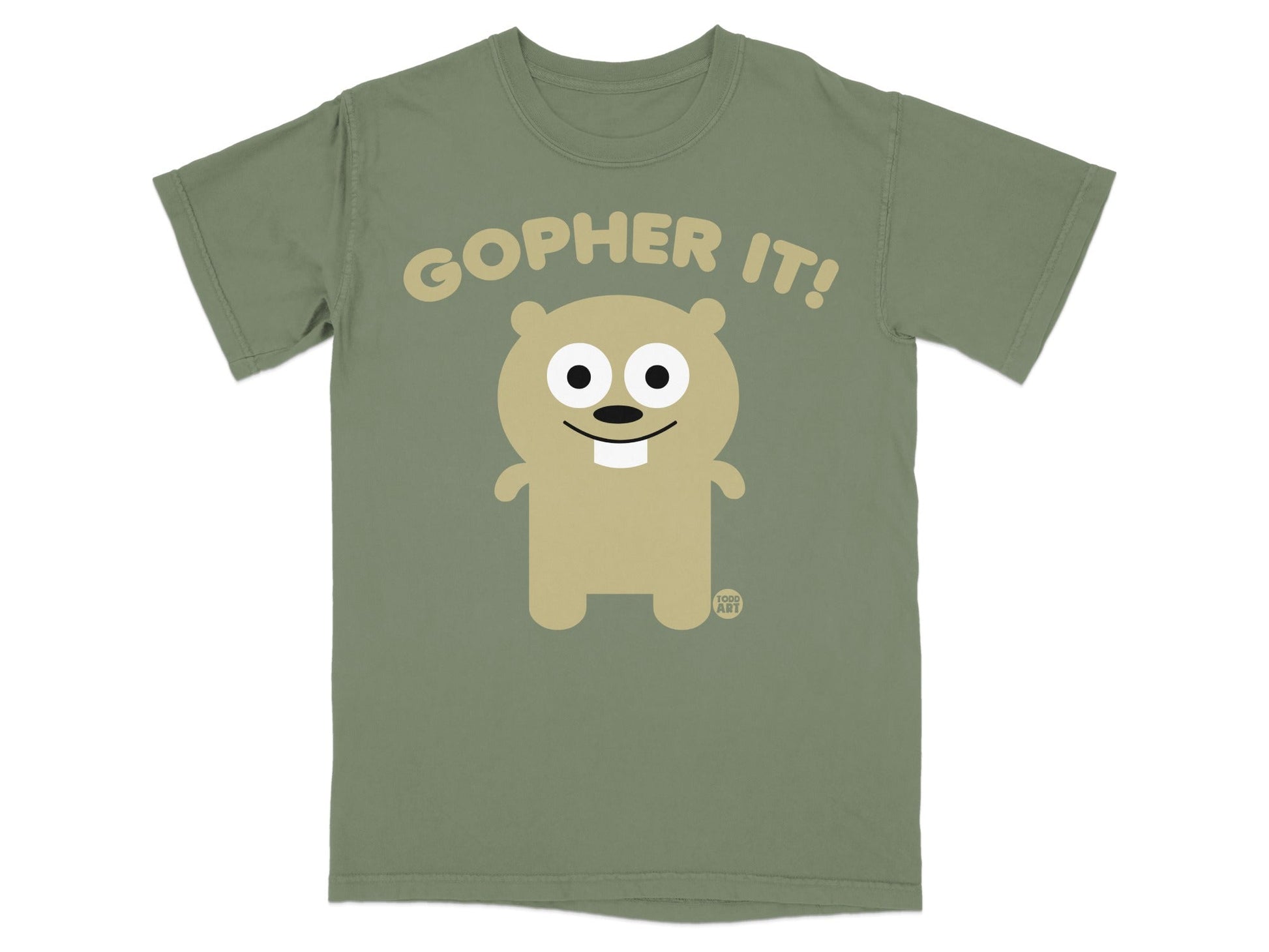 Gopher It Graphic Tee Funny Cartoon Character T-shirt
