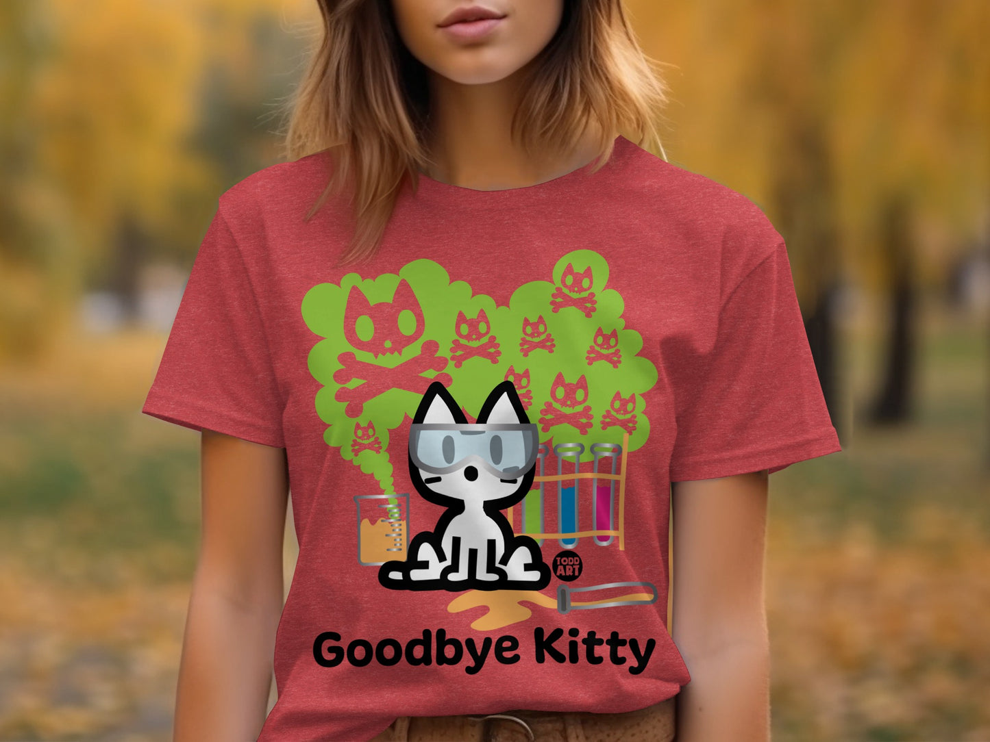 Goodbye Kitty T-Shirt with Cool Science Theme