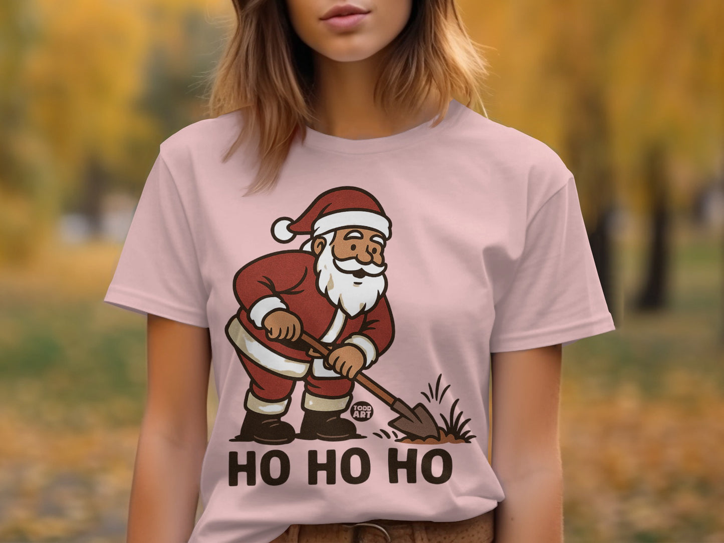 Funny Santa Ho Ho Ho Gardening T-shirt