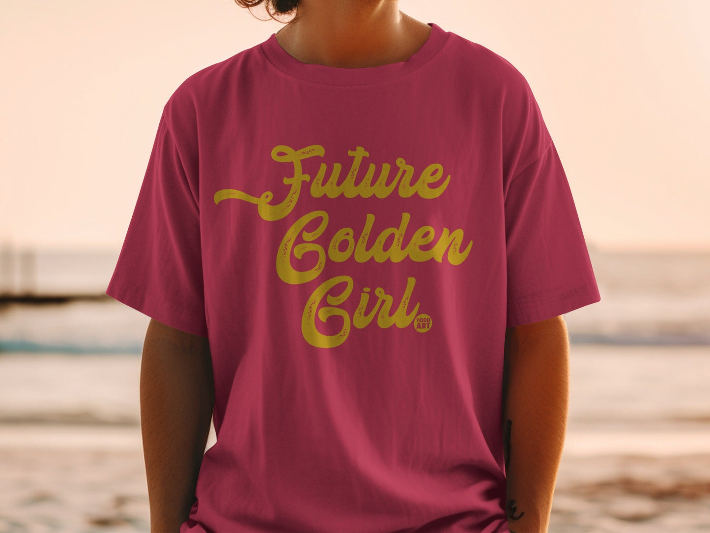 Future Golden Girl Graphic T-Shirt Casual Loose Fit