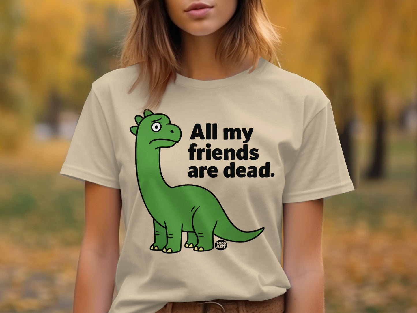All My Friends Are Dead Graphic Dinosaur T-Shirt