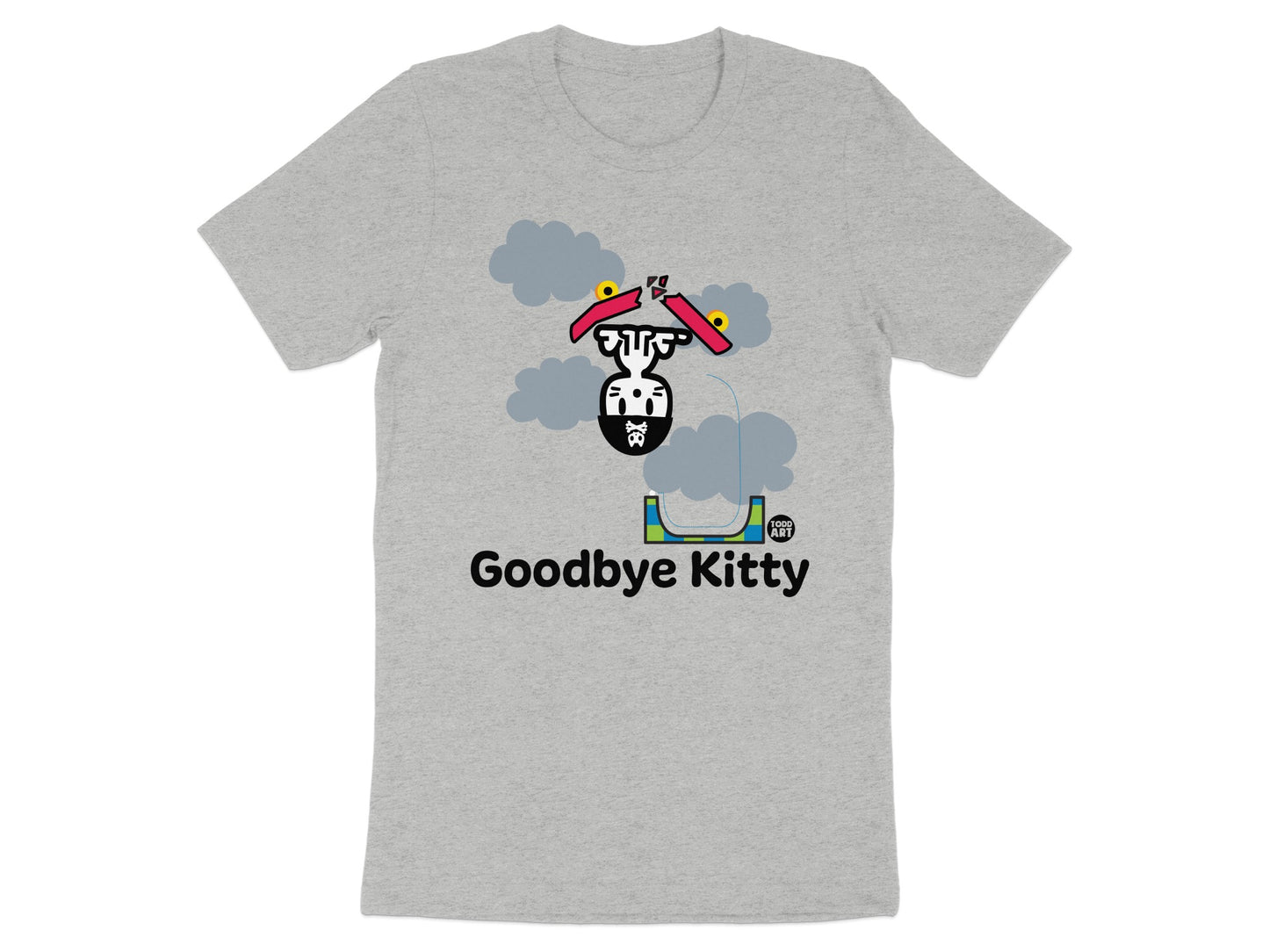 Goodbye Kitty Funny Graphic T-Shirt for Casual Wear