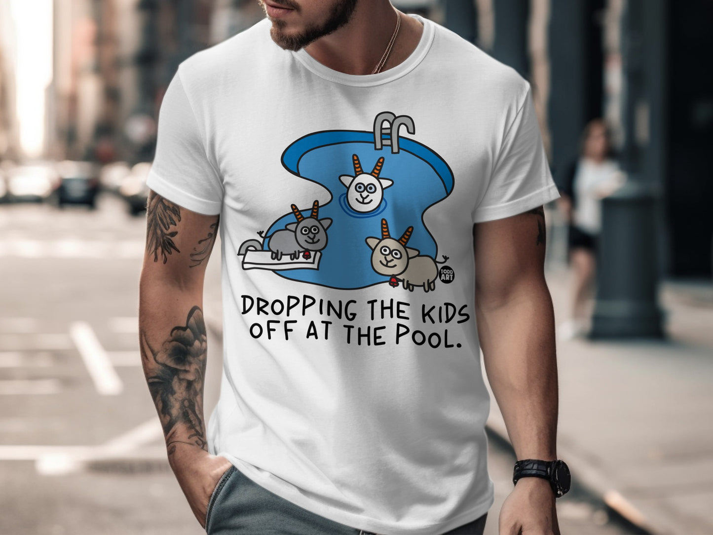 Funny Dropping The Kids Off At The Pool Shirt
