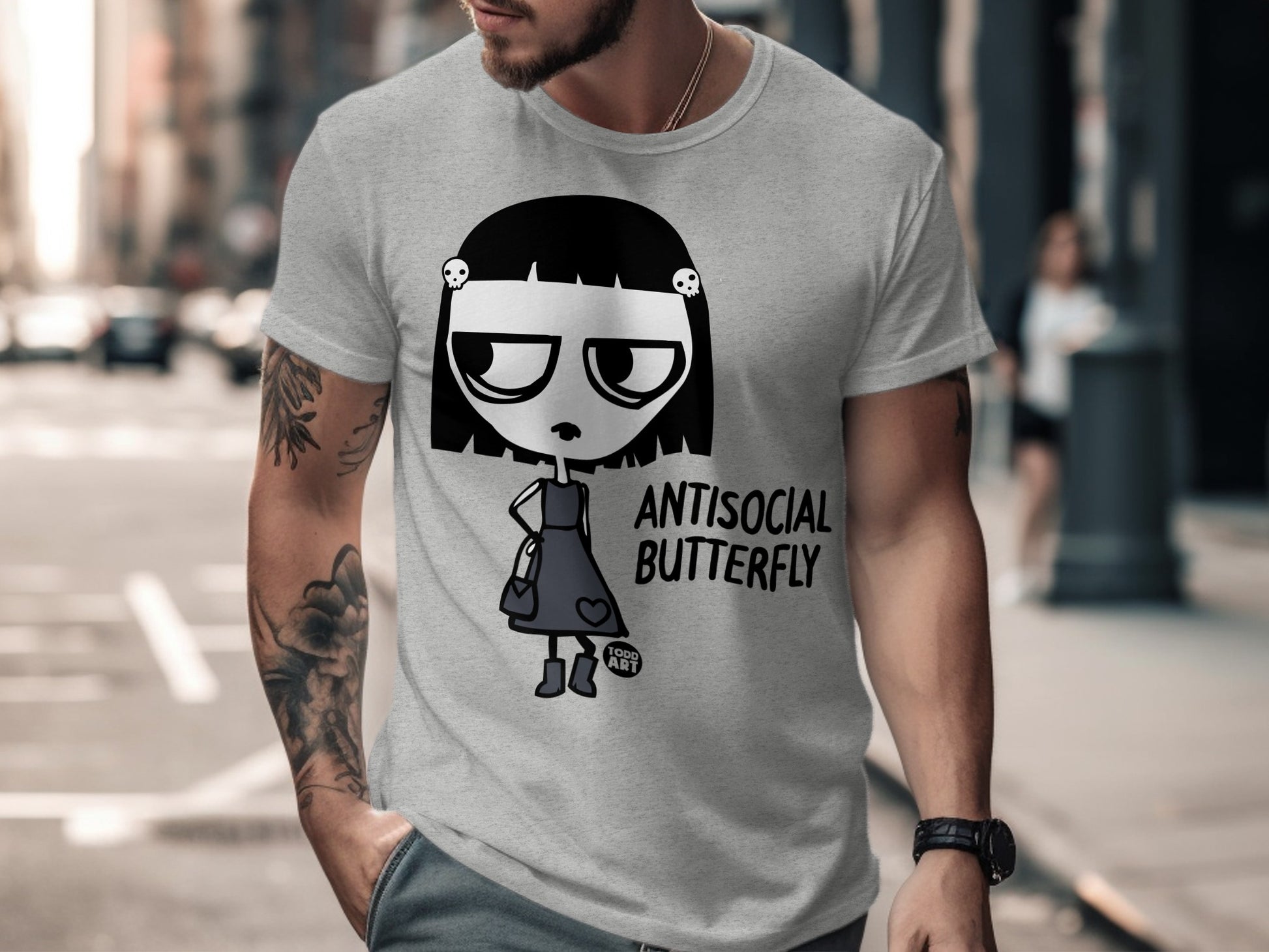 Antisocial Butterfly Graphic Printed T-Shirt Product