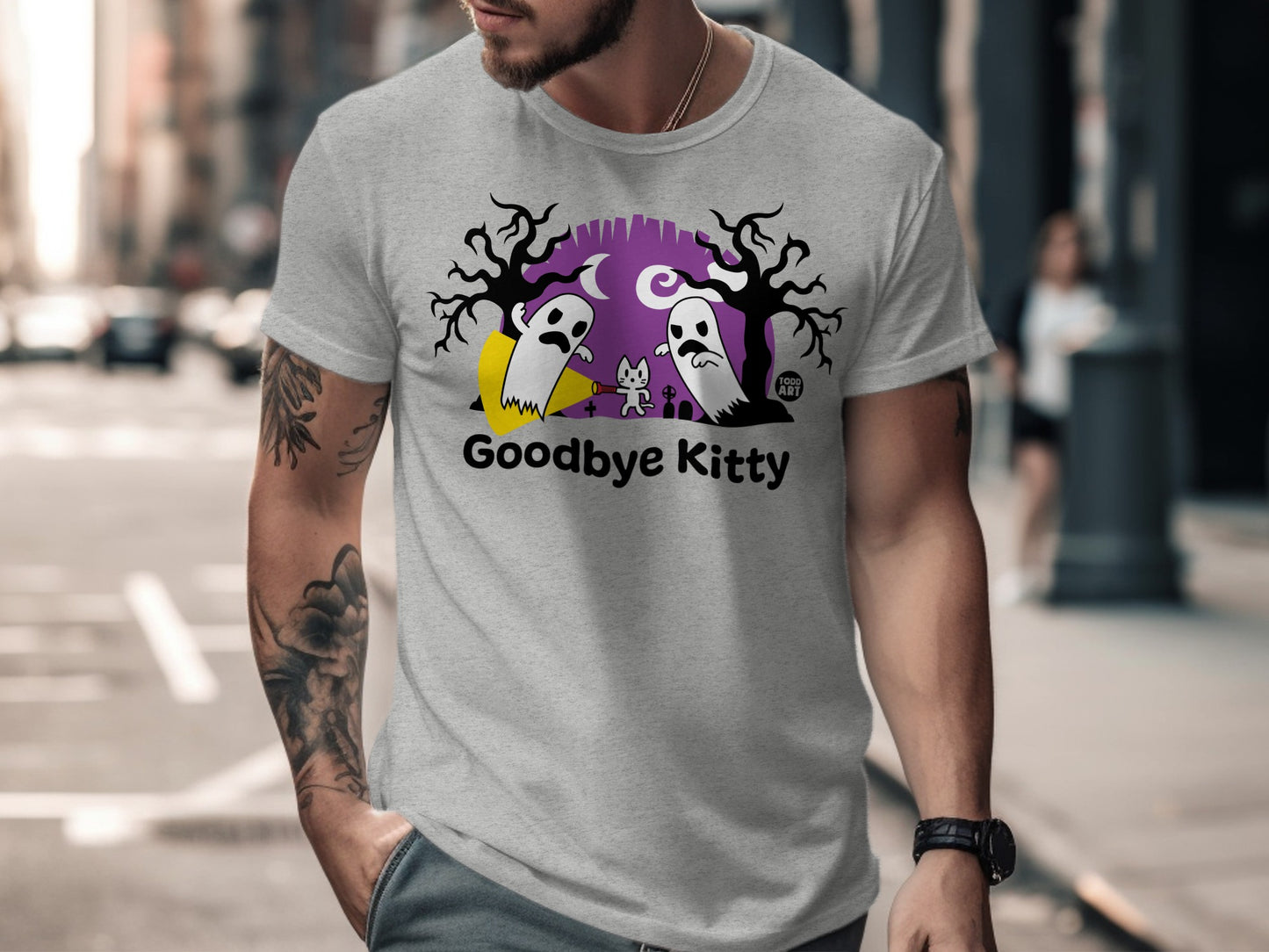 Goodbye Kitty Halloween Graphic Tee Product