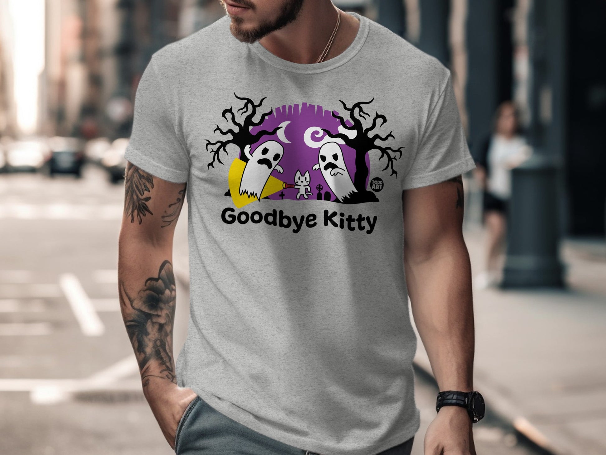 Goodbye Kitty Halloween Graphic Tee Product