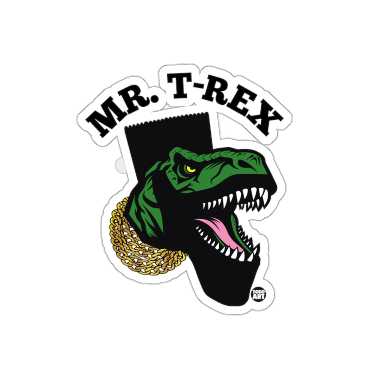 Mr. T-Rex Graphic Sticker for Trendy Style