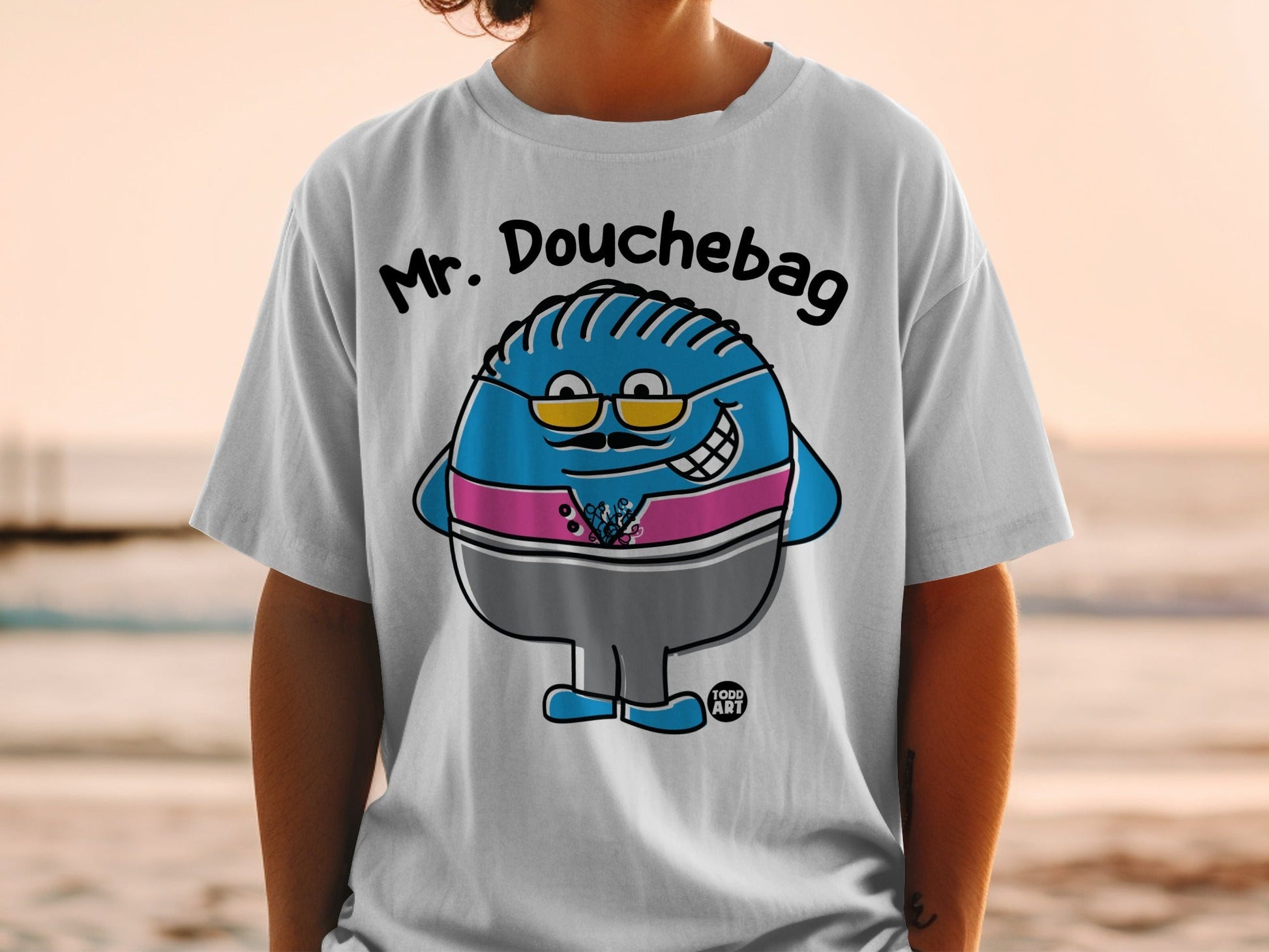 Mr. Douchebag Cartoon Character T-Shirt Product