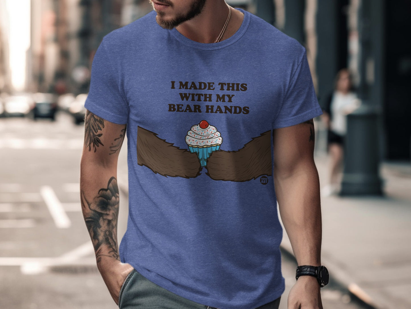 I Made This With My Bear Hands Funny Graphic T-Shirt