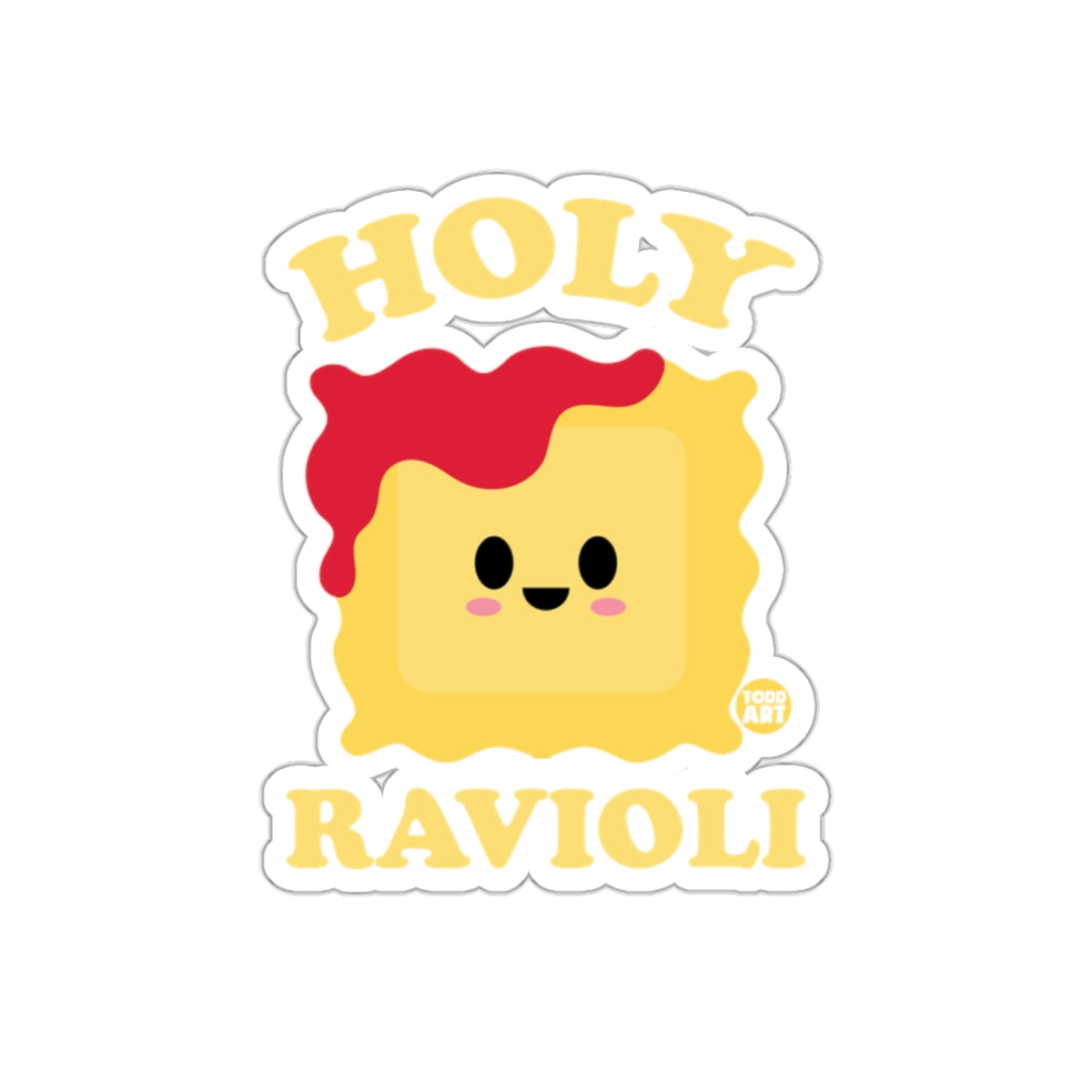 Holy Ravioli Cartoon Character Sticker for All Ages