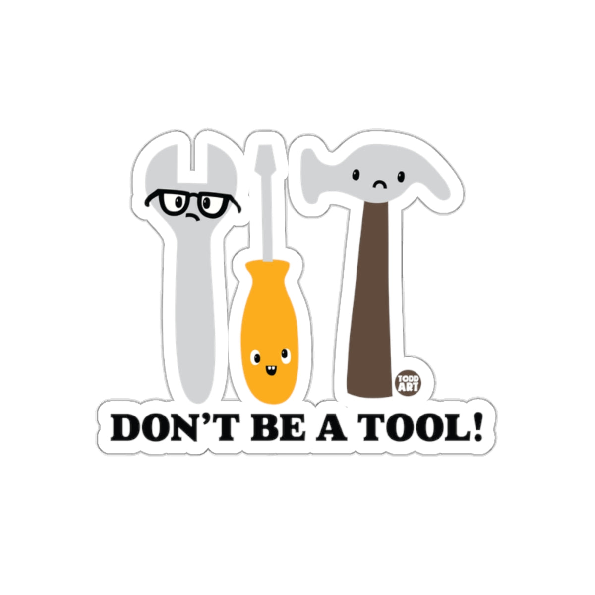 Cute Cartoon Tools with Message Sticker
