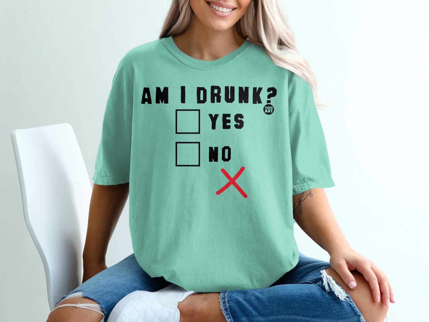 Am I Drunk Yes No Funny Graphic Tee T-shirt product
