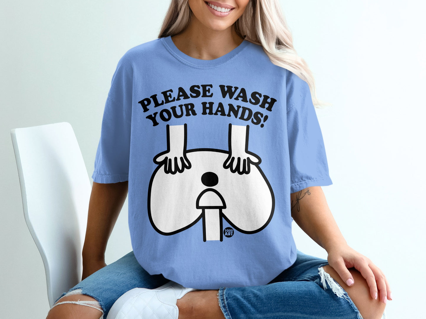 PLEASE WASH YOUR HANDS! Butt Hands Graphic Funny product type