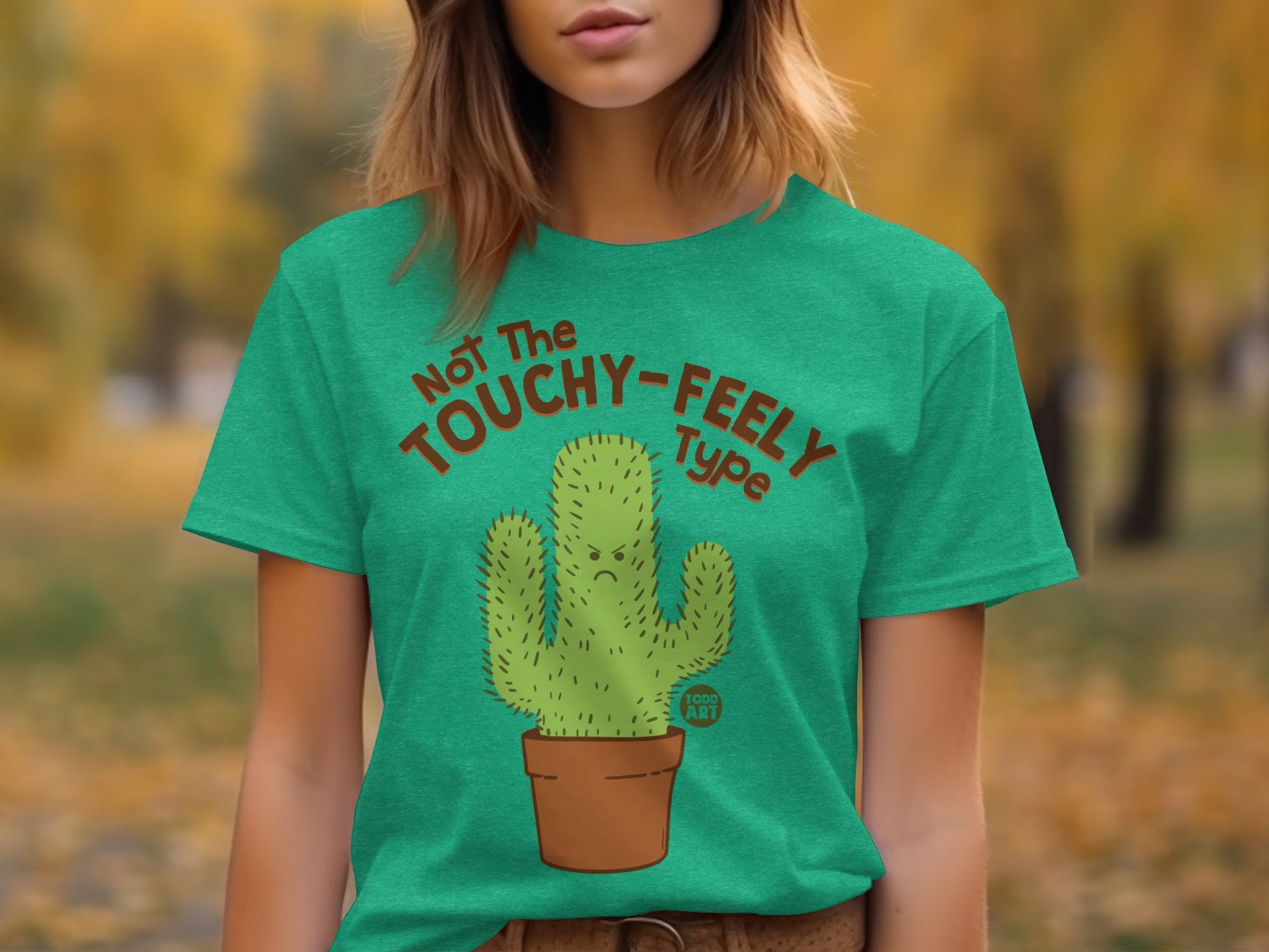 Not The Touchy-Feely Type Cactus Graphic T-shirt