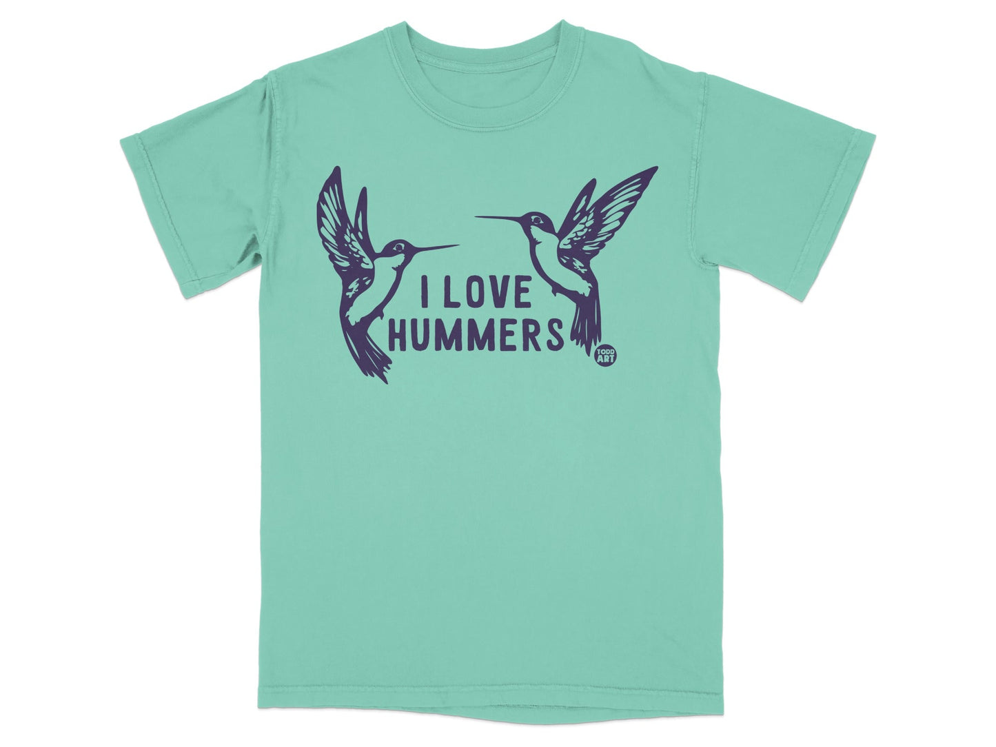 I Love Hummers Graphic T-Shirt with Hummingbirds Design