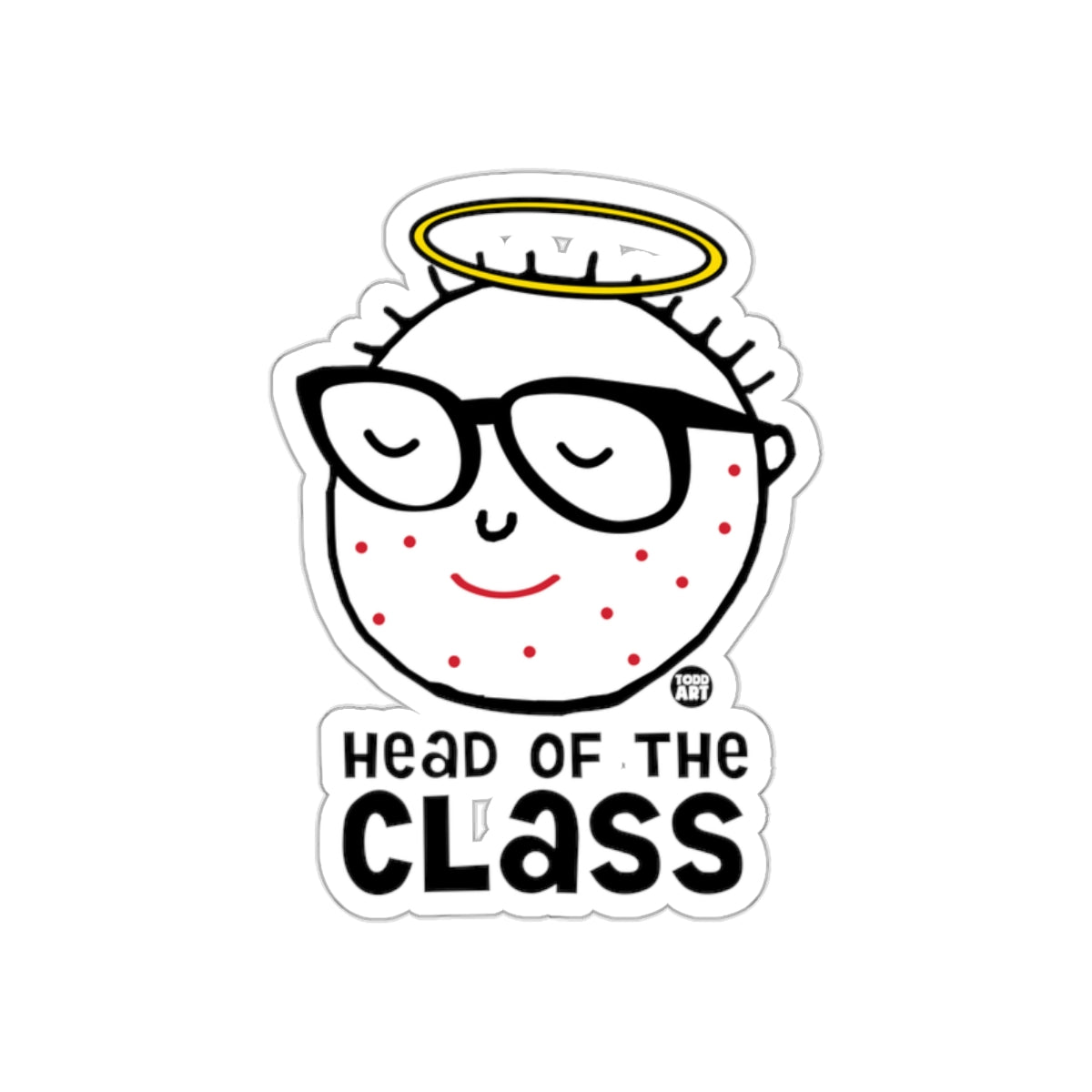 Head of the Class Sticker Fun Cartoon Design