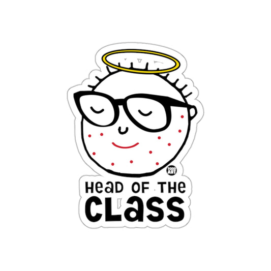 Head of the Class Sticker Fun Cartoon Design