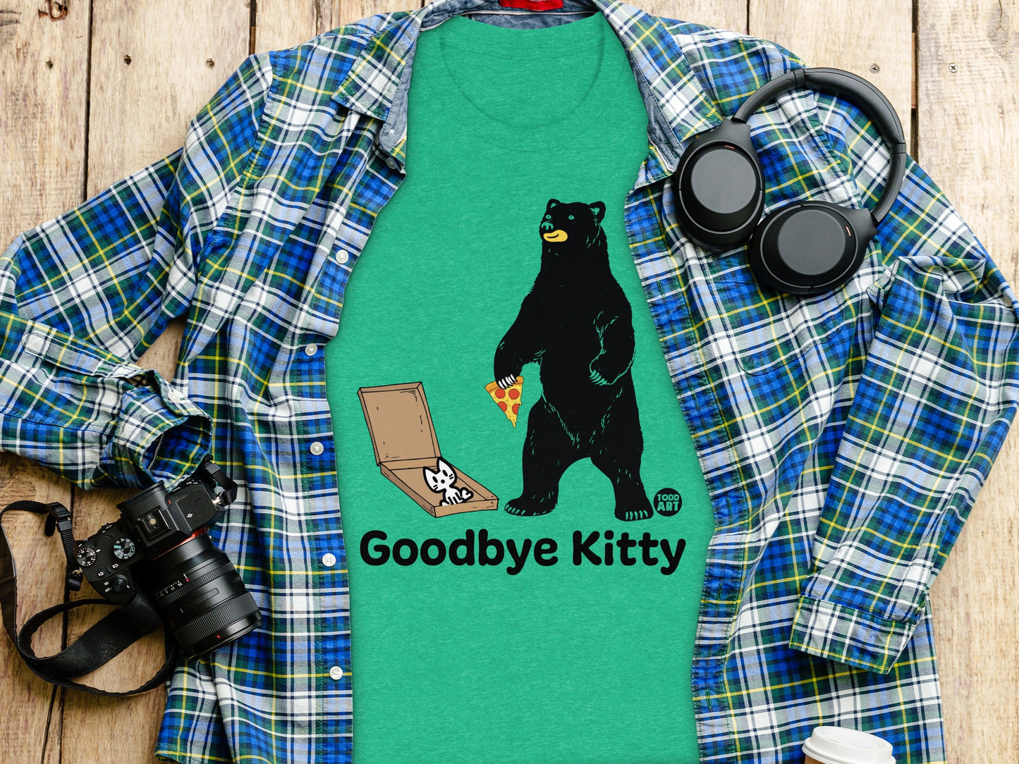 Goodbye Kitty Bear Green T-Shirt Goodbye Kitty product