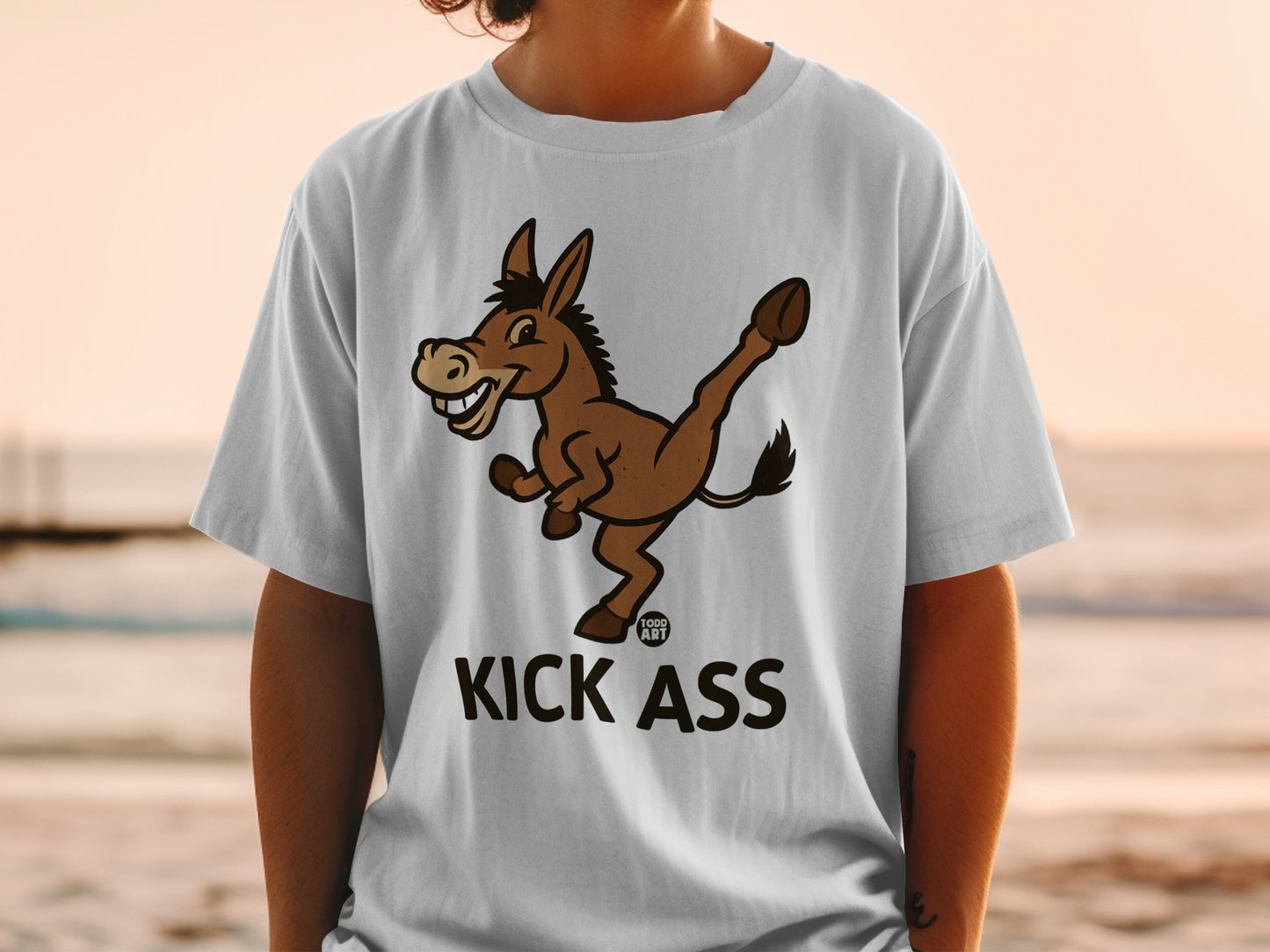 Kick Ass Funny Graphic Tee Shirt for All Ages