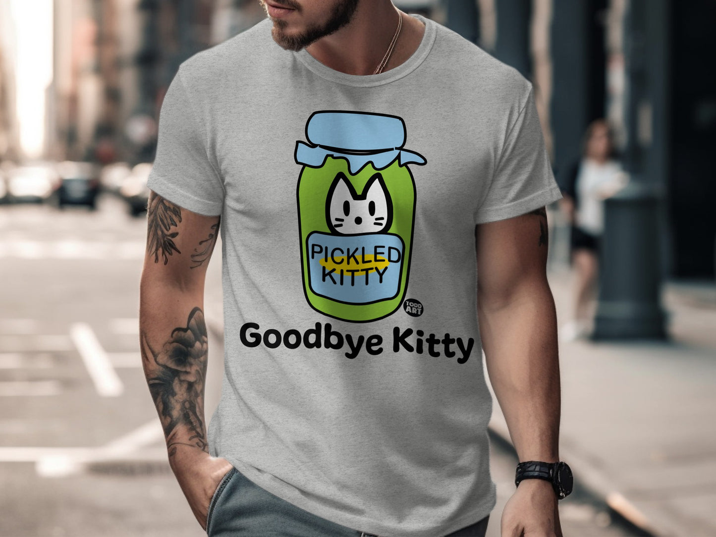 Pickled Kitty Goodbye Kitty Graphic T-Shirt