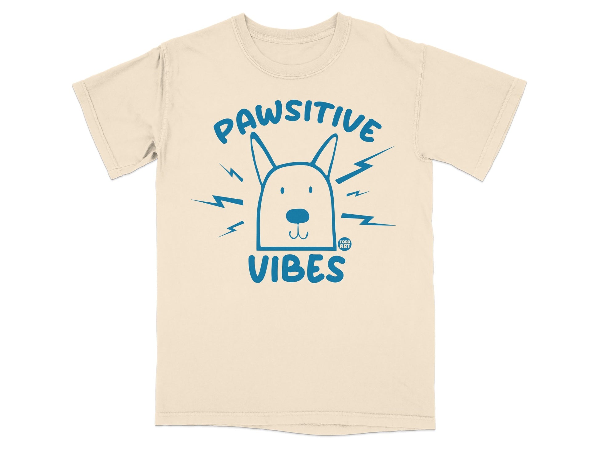 Pawsitive Vibes Dog Graphic Casual Style T-Shirt