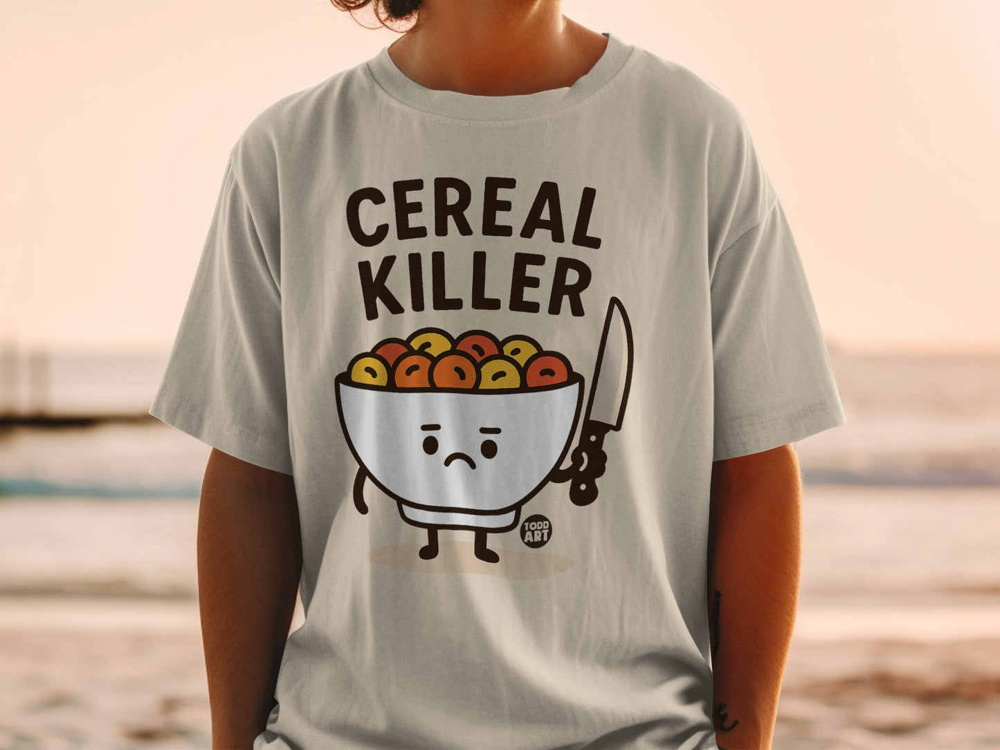 Cereal Killer Graphic Tee Funny Breakfast T-Shirt