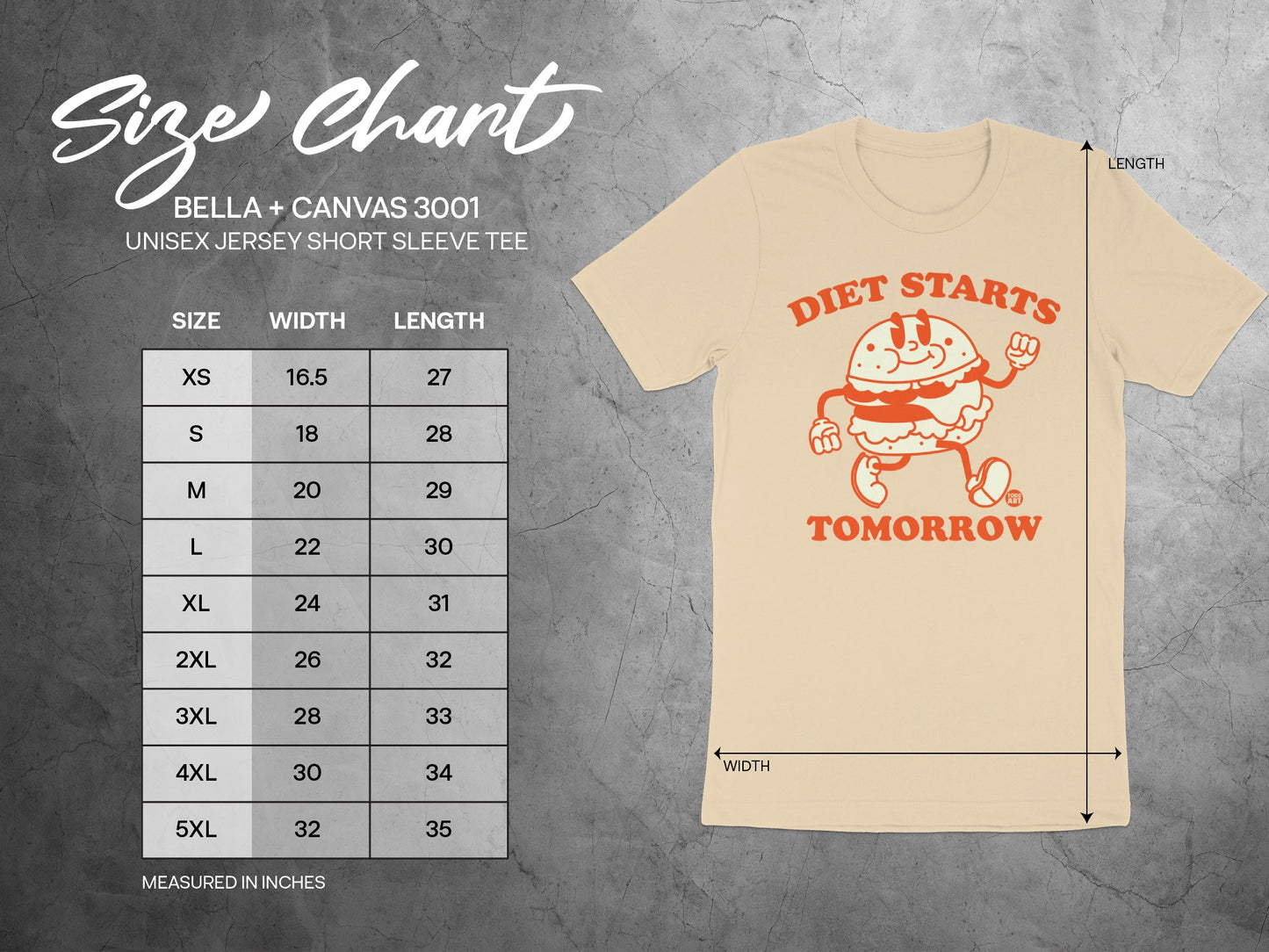 Diet Starts Tomorrow Graphic Unisex Short Sleeve Tee product