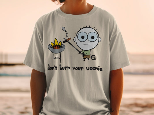 don't burn your weenie graphic t-shirt product