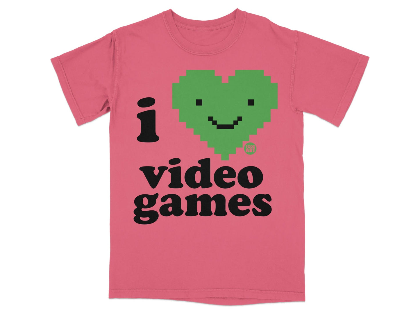 I Heart Video Games Graphic T-shirt Fun Nerdy Tee