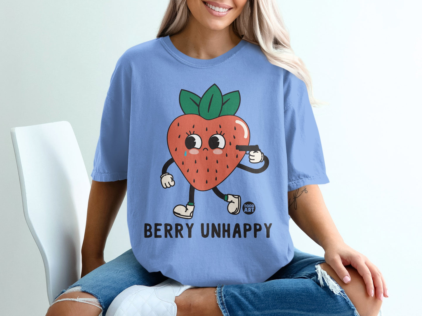 BERRY UNHAPPY FOOD ART TODD ART shirt product type