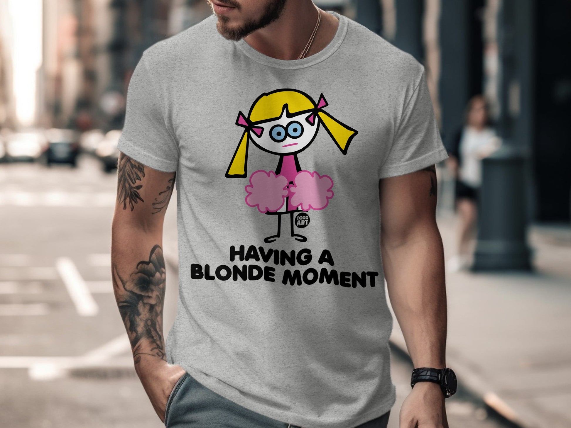 Having a Blonde Moment Funny Graphic T-Shirt