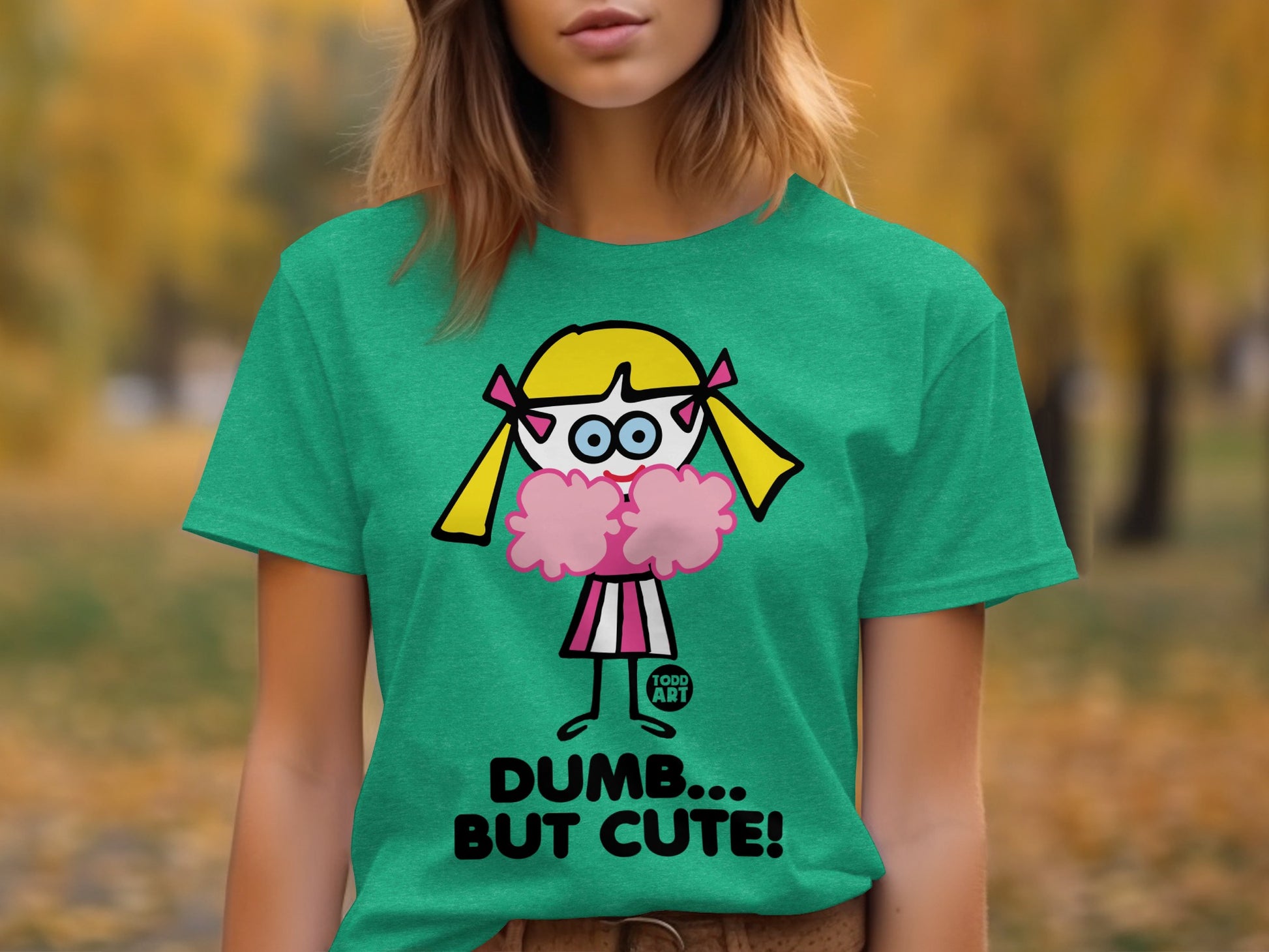 Funny Cartoon Character T-Shirt Dumb But Cute Tee