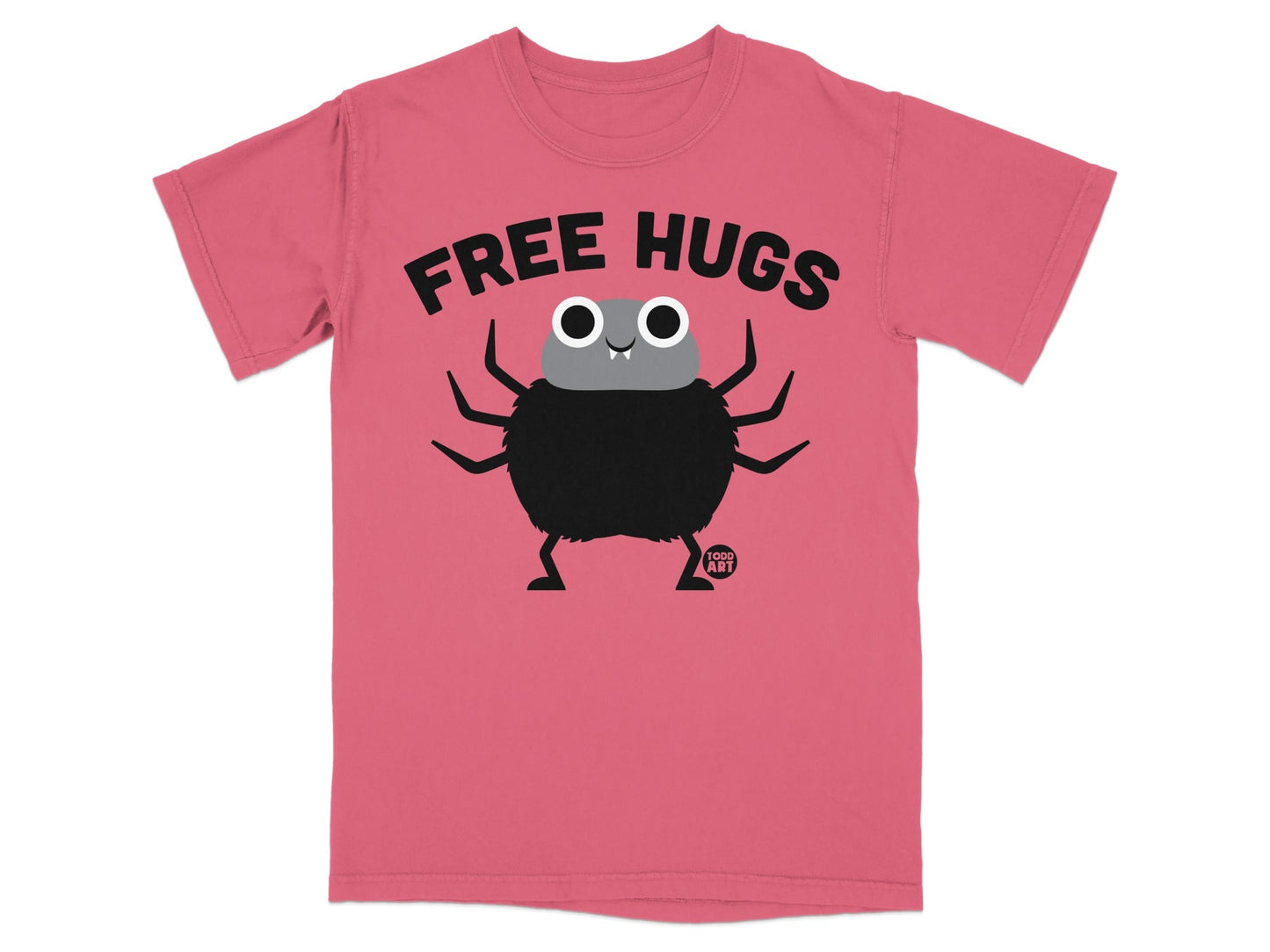 Free Hugs Cute Spider Pink Todd Art T-Shirt Product