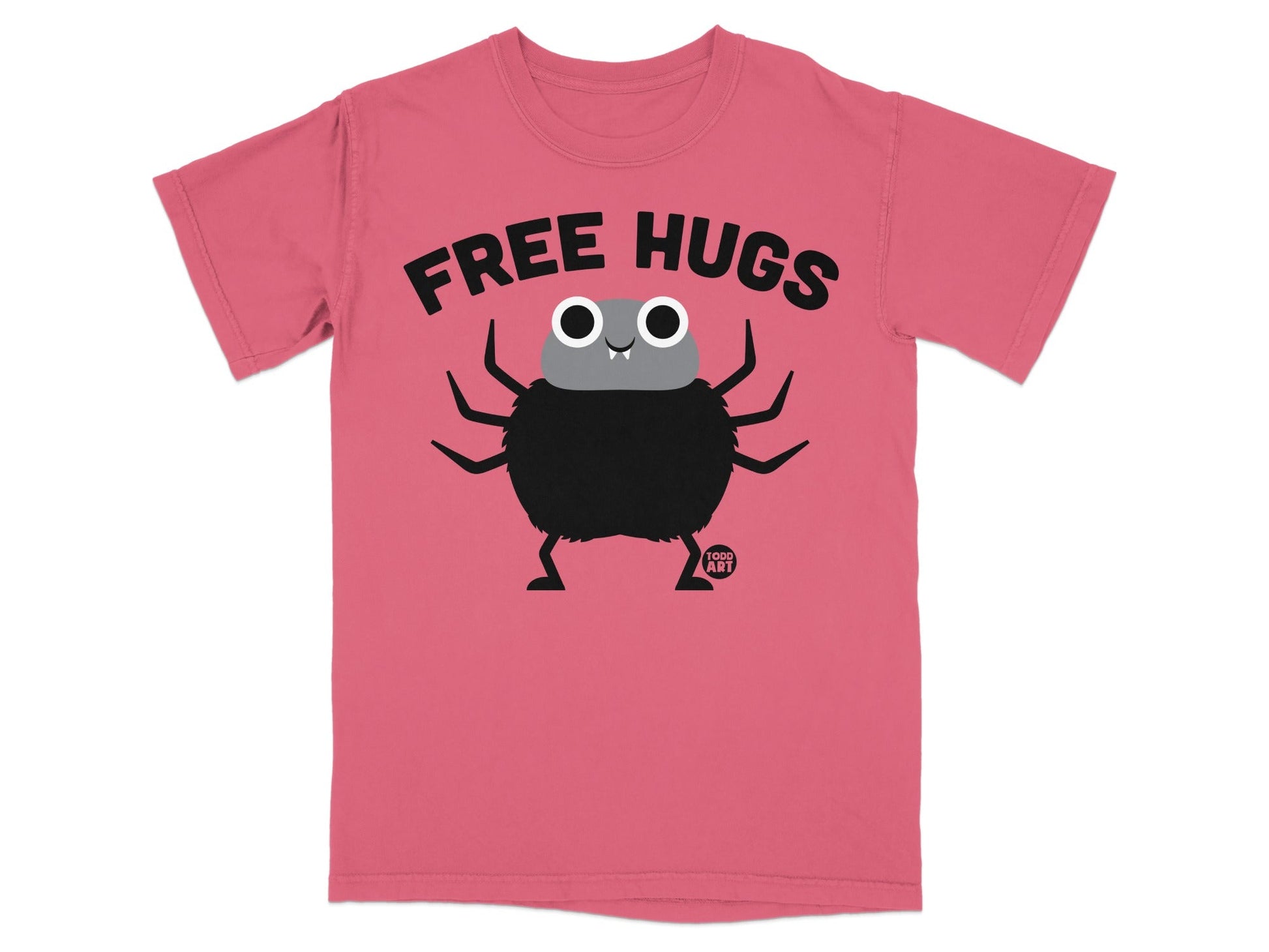 Free Hugs Cute Spider Pink Todd Art T-Shirt Product