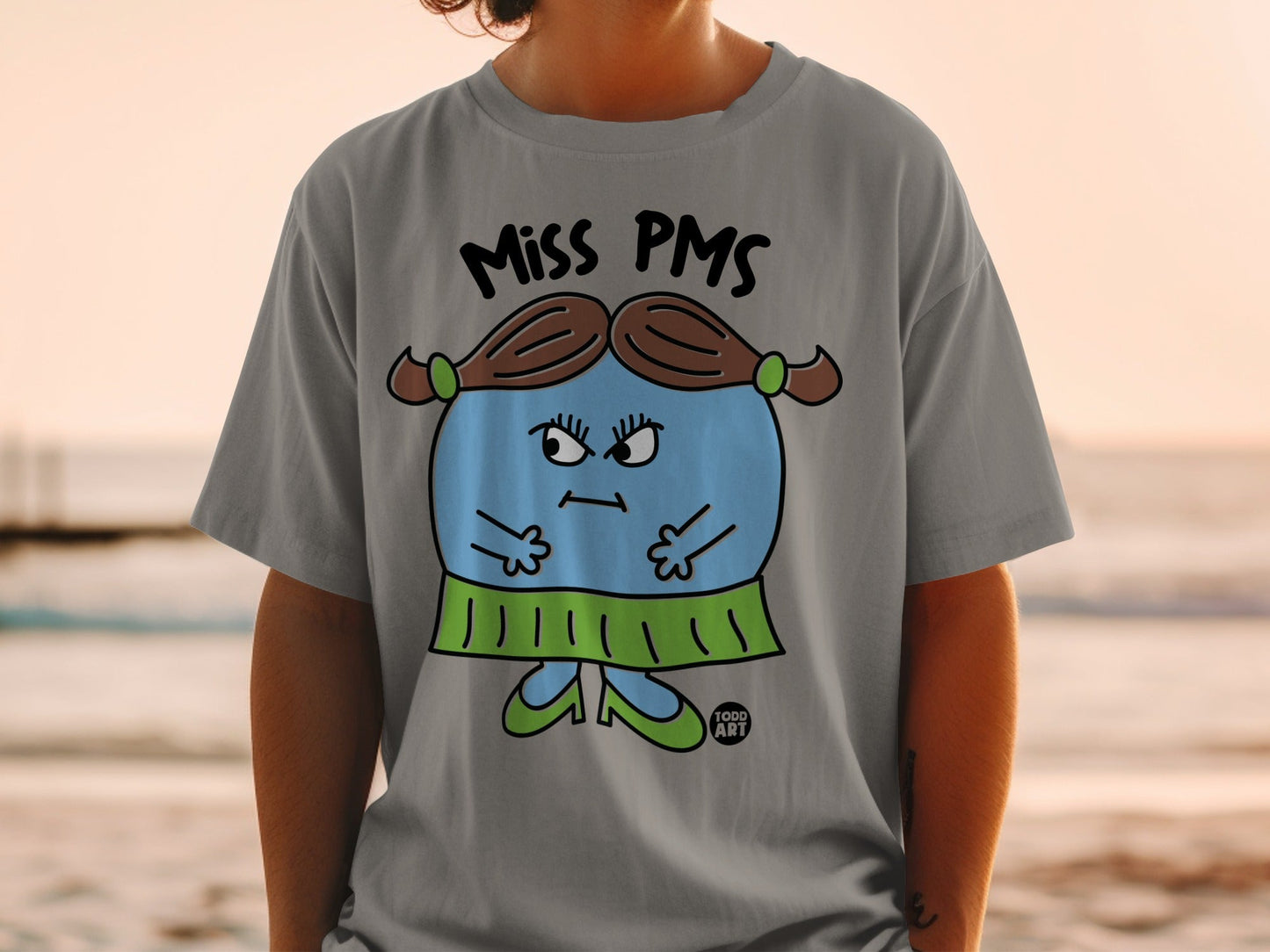 Miss PMS Character Graphic Printed T-Shirt