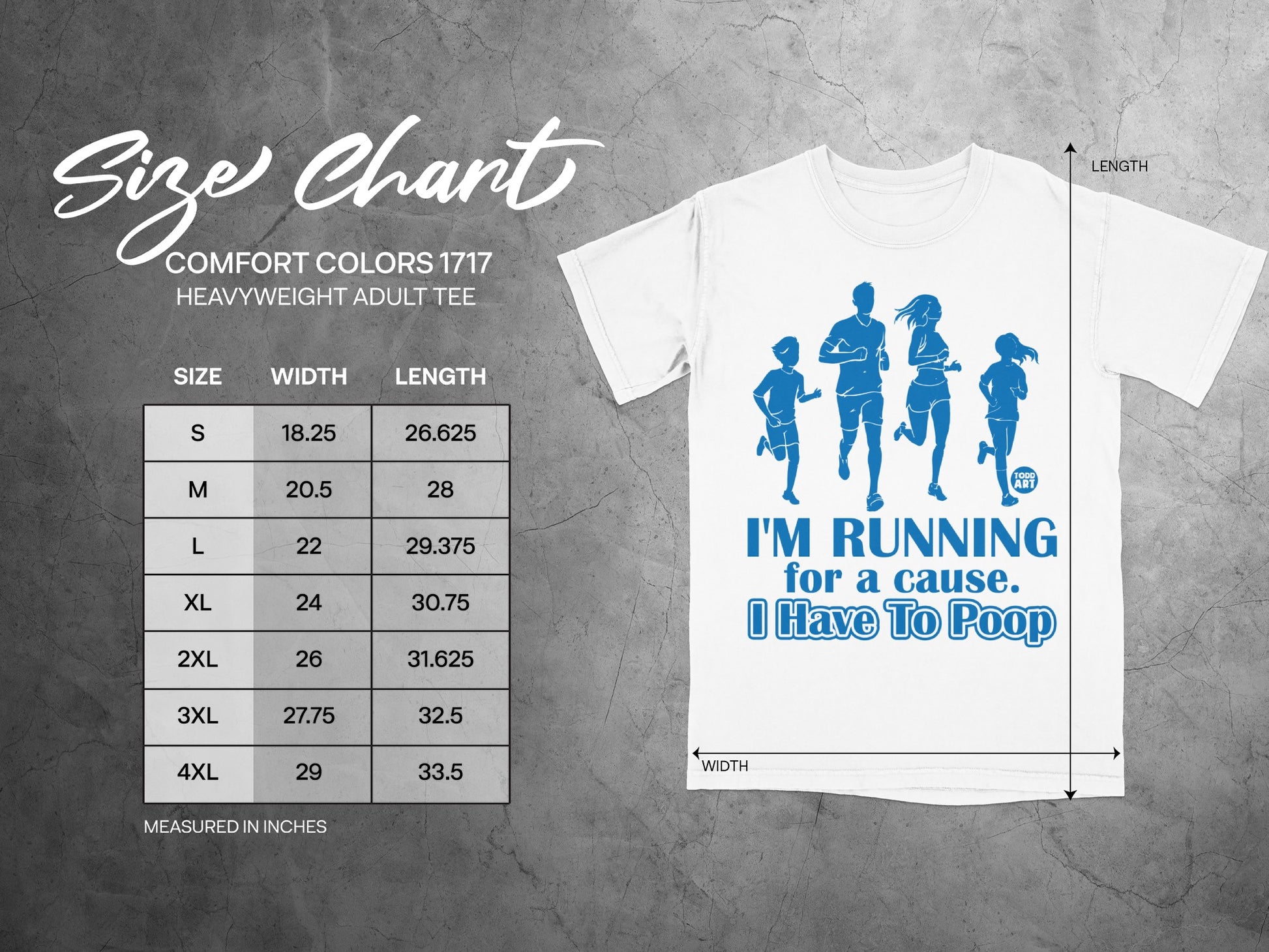 I'm Running For A Cause I Have To Poop Heavyweight Adult Tee product type