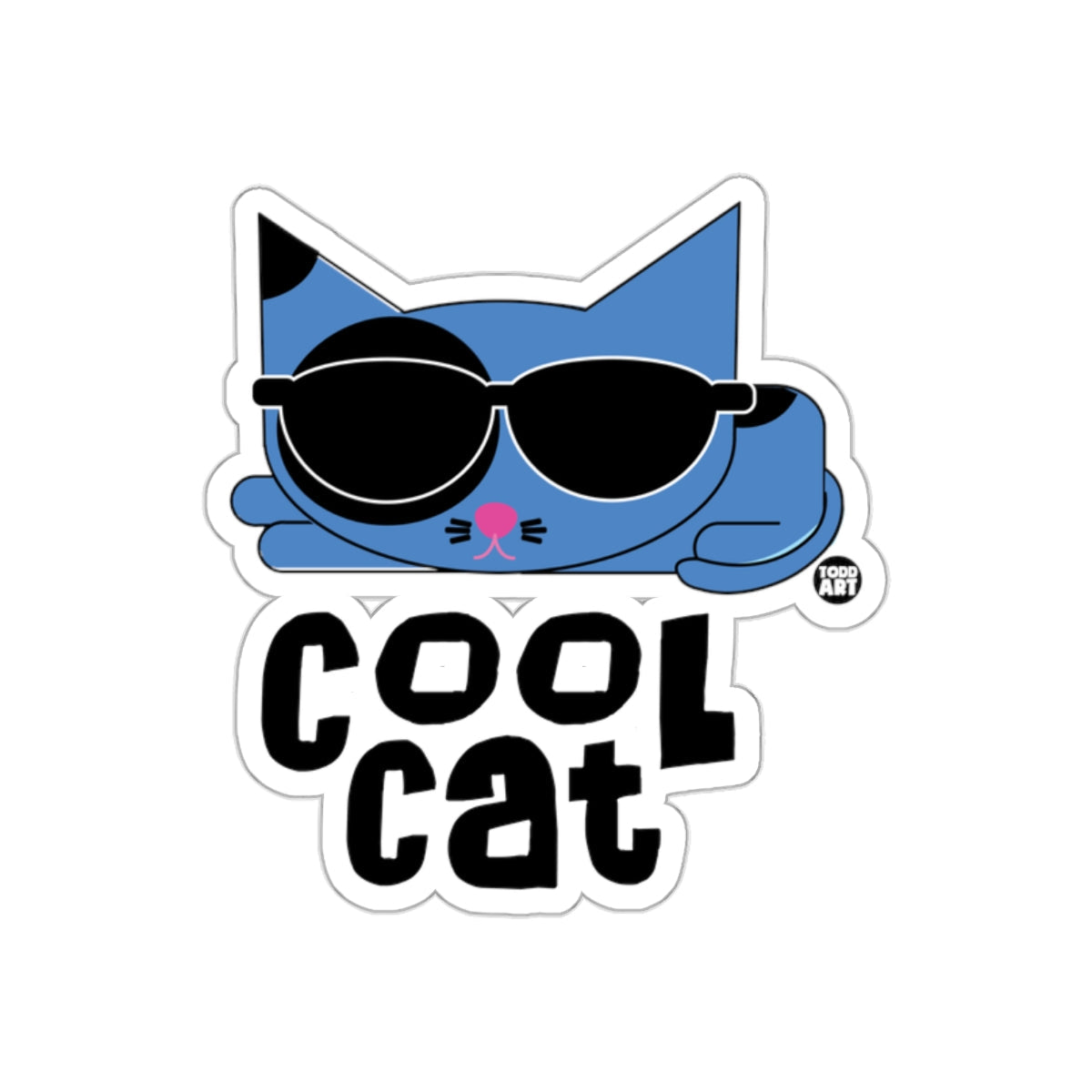 Cool Cat Wearing Sunglasses Sticker Product